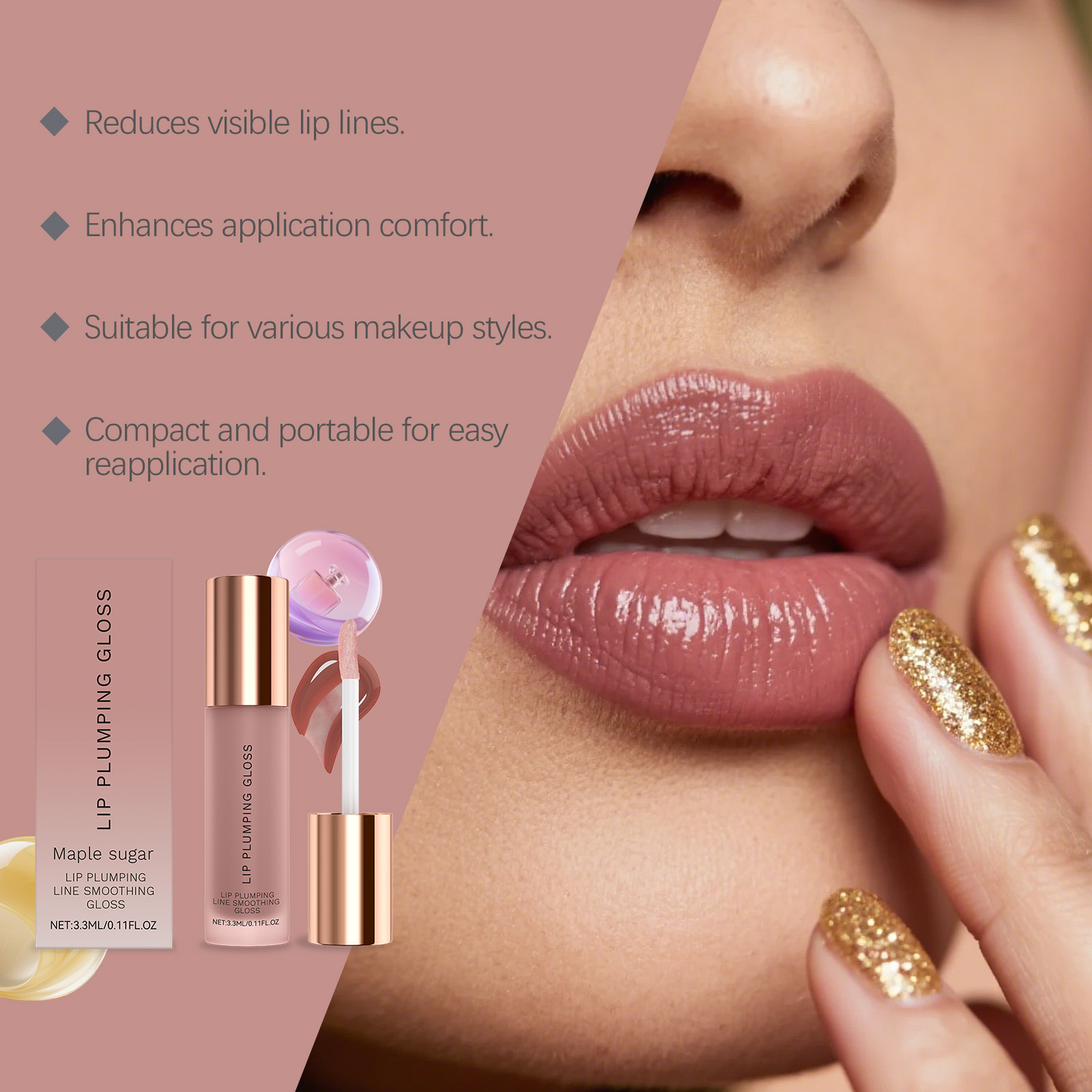 Hydrating Gloss Lip Balm Mild Nourishing Moist Plump Shiny Care For Lip Skin Daily Beauty Treatment