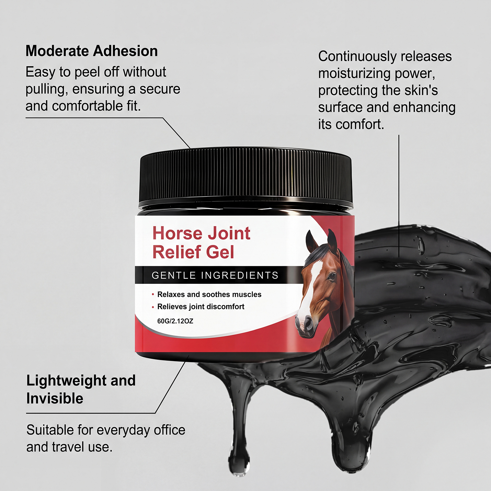 Horse Care Gel Mild Formula Moisturizing Comfortable Skin Repair For Horses After Training Stable Application