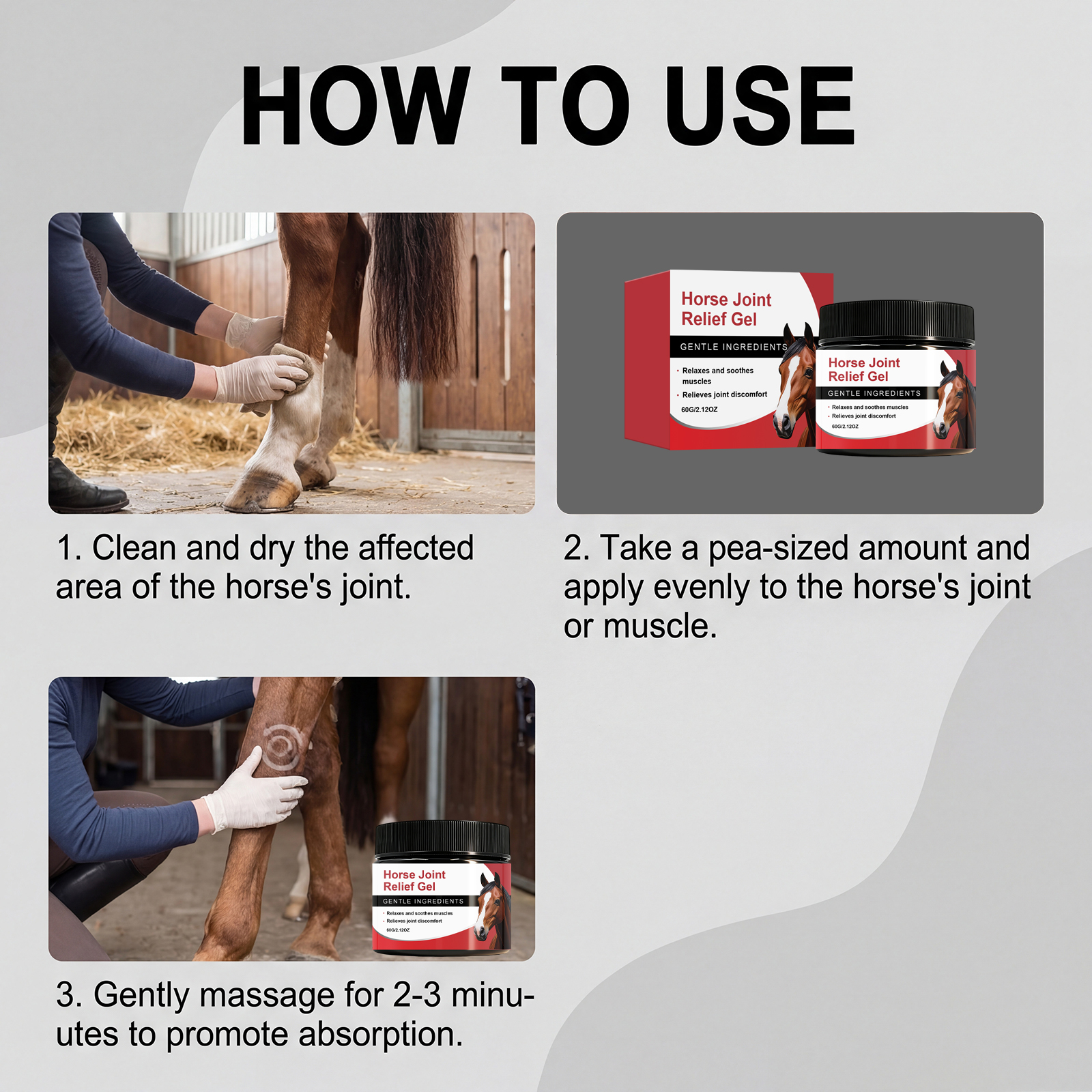 Horse Care Gel Mild Formula Moisturizing Comfortable Skin Repair For Horses After Training Stable Application