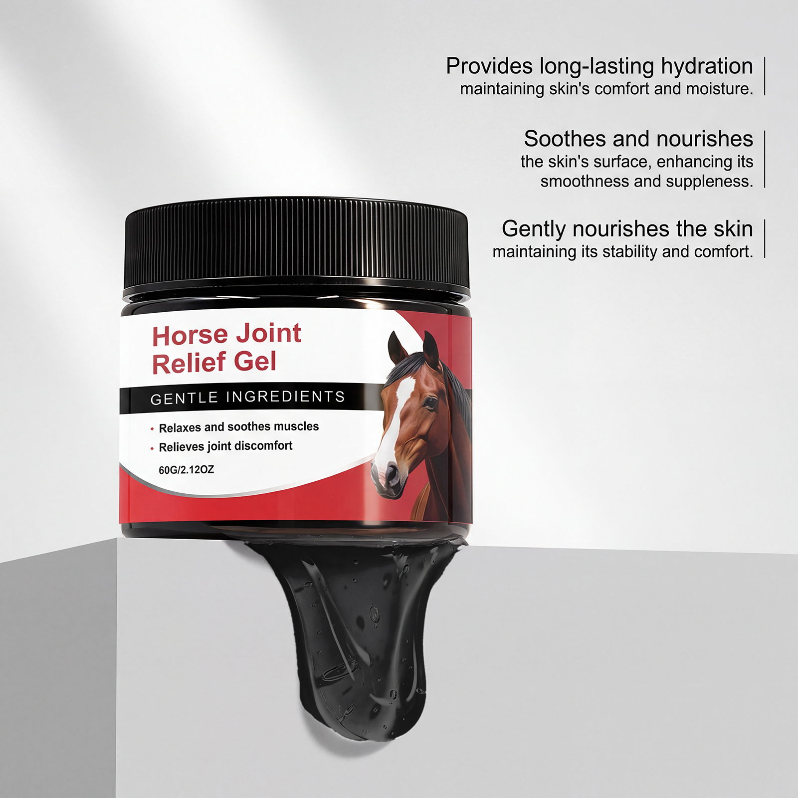 Horse Care Gel Mild Formula Moisturizing Comfortable Skin Repair For Horses After Training Stable Application