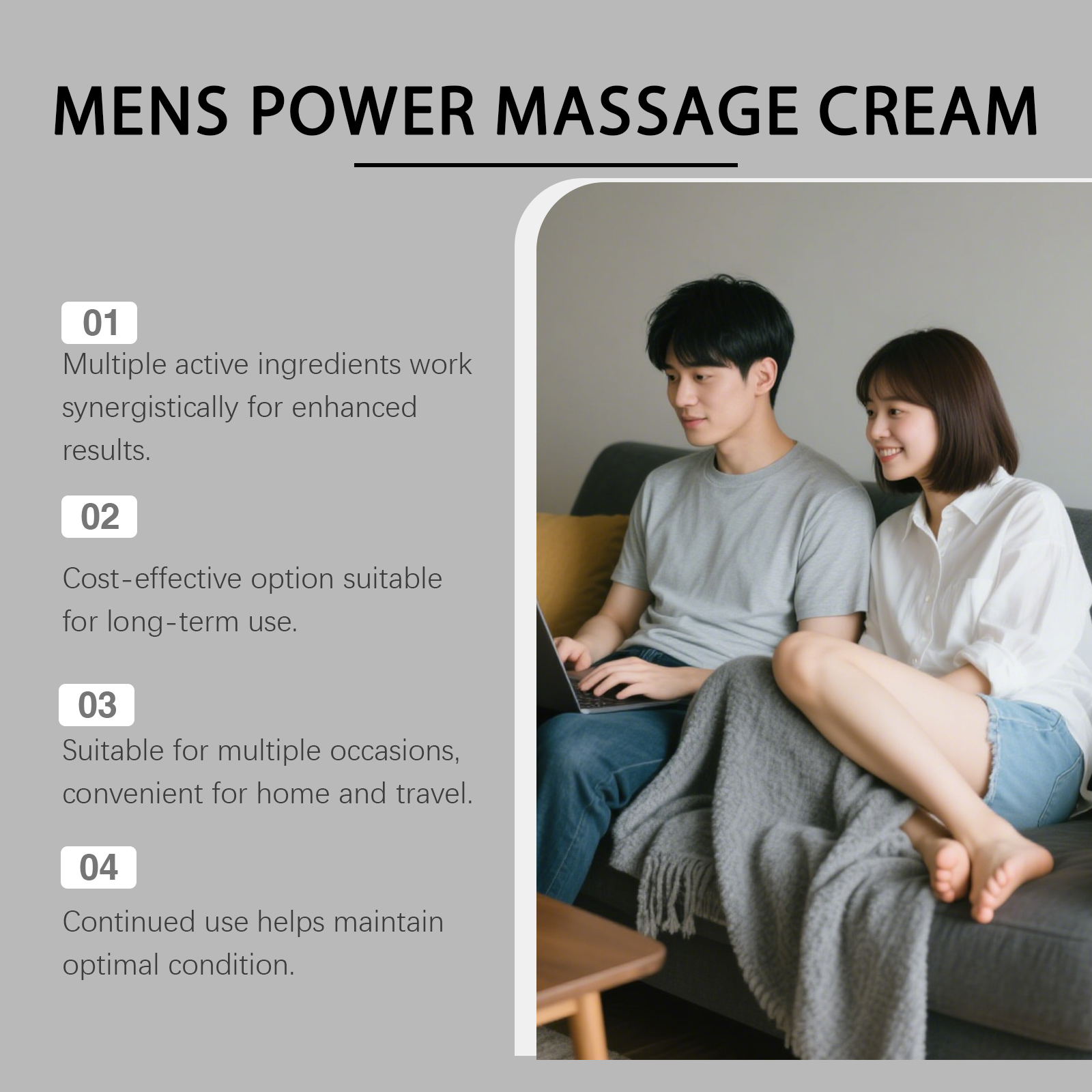 Male Care Cream Mild Formula Plant Essence Boost Skin Vitality Gentle Care Nourish Body Treatment Deep Moisturizing Natural Extract Healthy Complexion