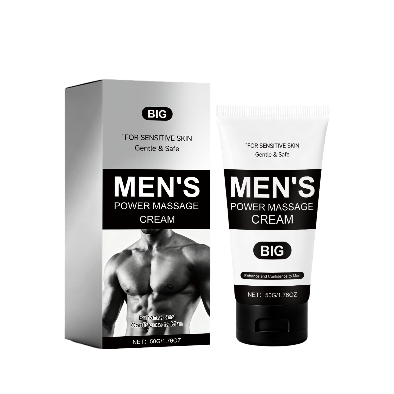 Male Care Cream Mild Formula Plant Essence Boost Skin Vitality Gentle Care Nourish Body Treatment Deep Moisturizing Natural Extract Healthy Complexion