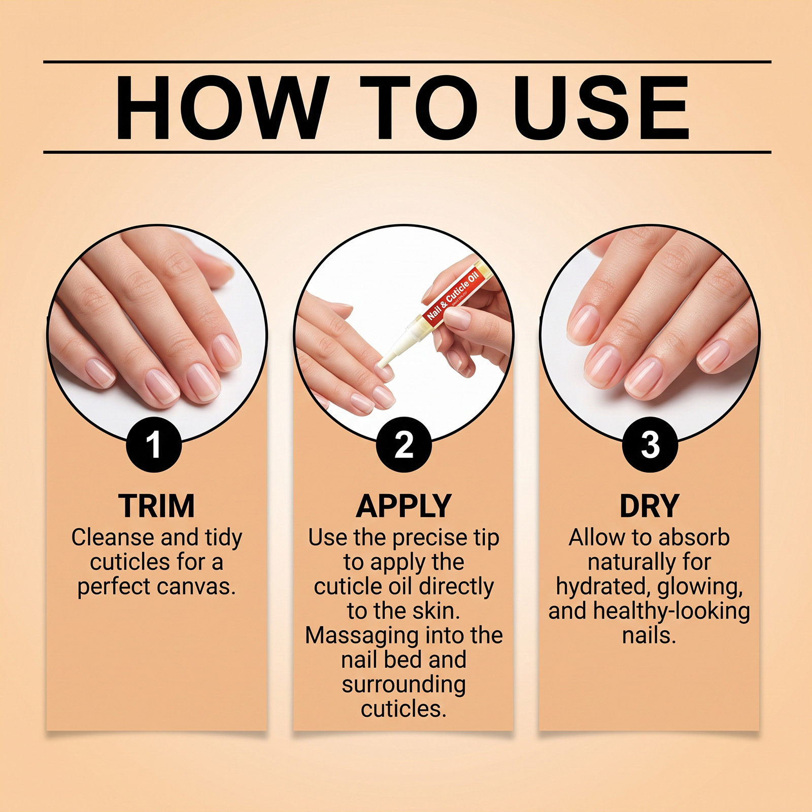 Cuticle Care Pen Refreshing Comfortable Daily Convenient Moisturizing Shiny Nail Plate Nail Edge