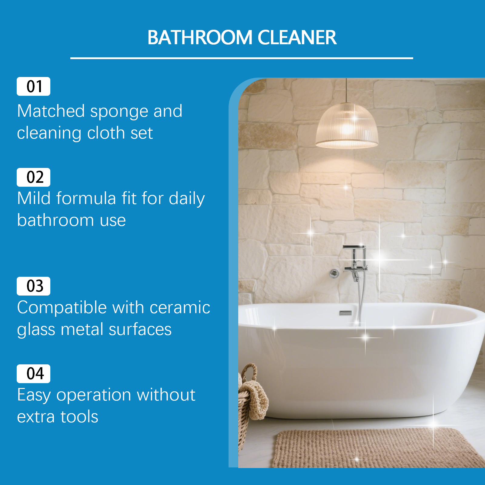 Bathroom Cleaner Fast Dissolve Grime One Spray One Wipe Instant Clean Restore Shiny Toilet Cleansing Mist