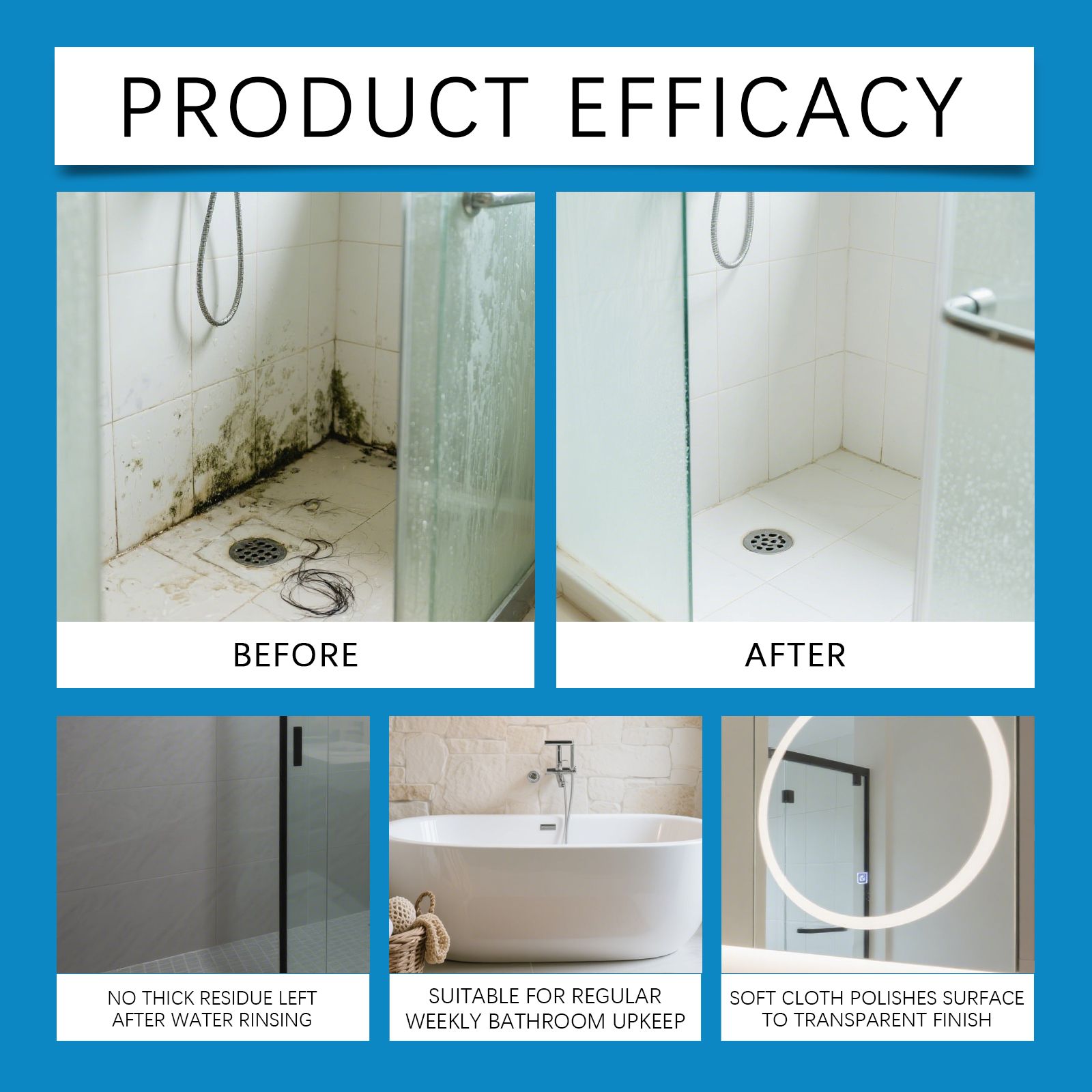 Bathroom Cleaner Fast Dissolve Grime One Spray One Wipe Instant Clean Restore Shiny Toilet Cleansing Mist