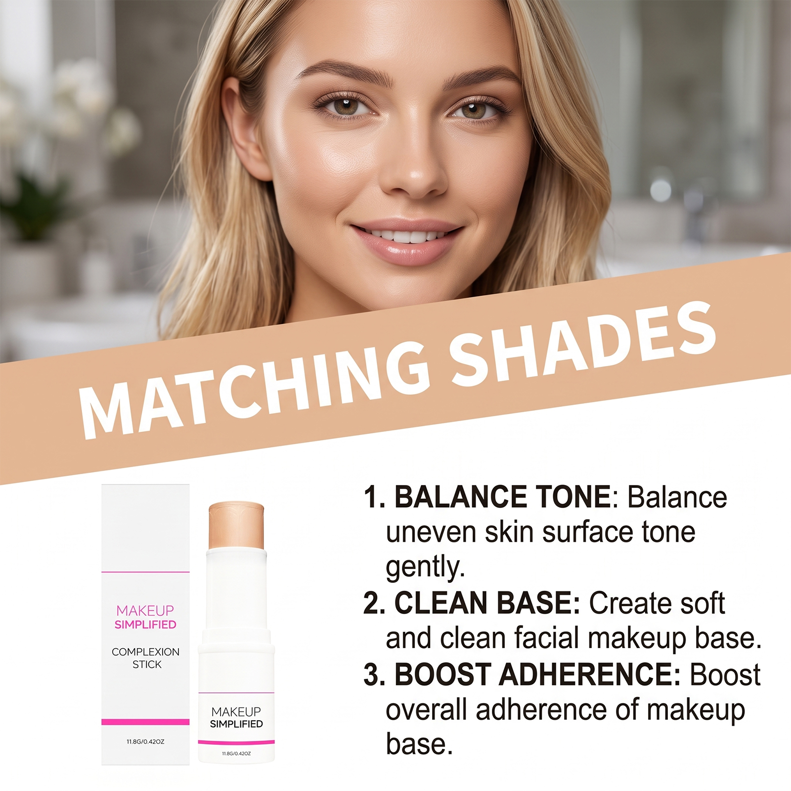 Foundation Stick Soft Skin Even Blemish Tone Long Wear Thin Fit Natural Bright Face Portable Touch Up