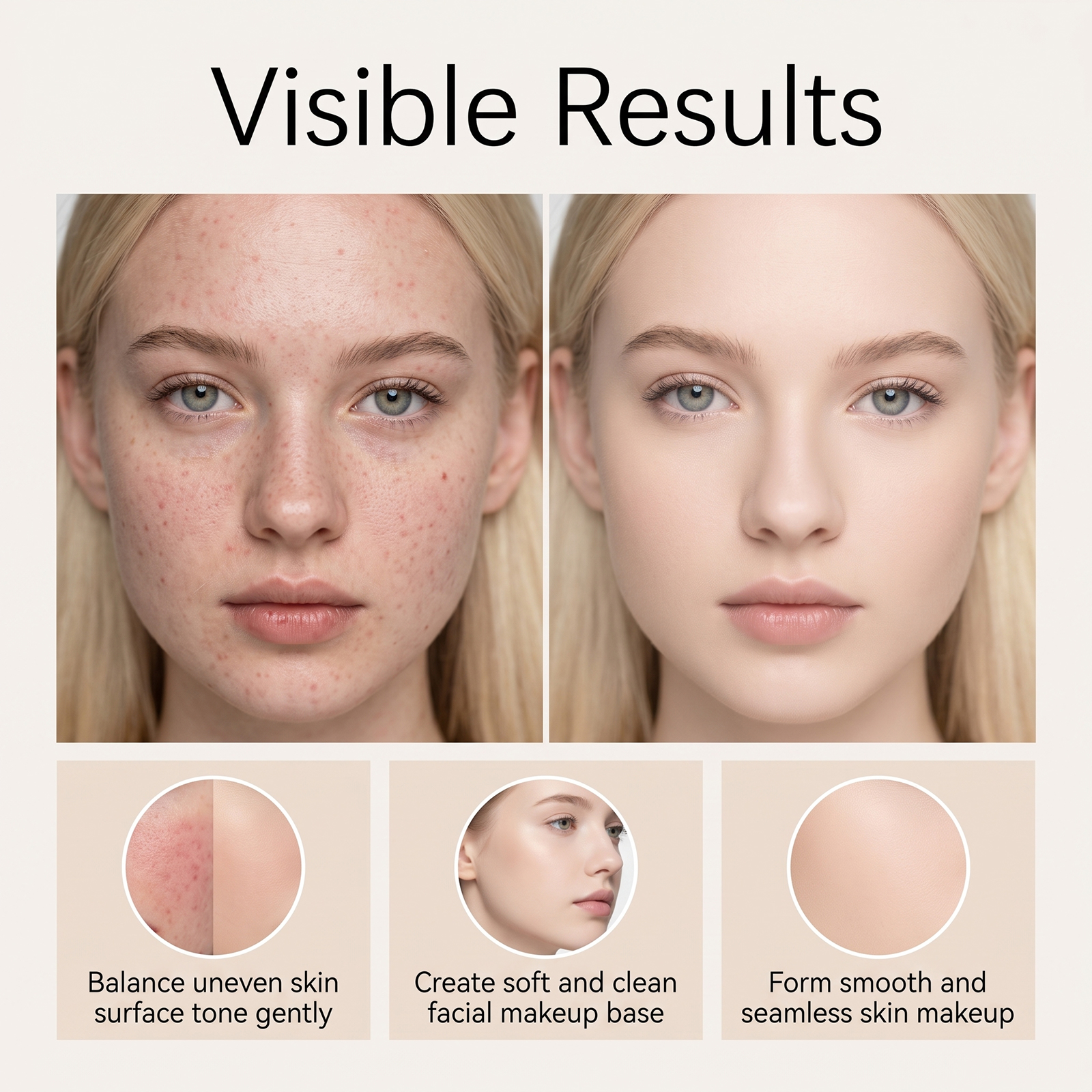 Foundation Stick Soft Skin Even Blemish Tone Long Wear Thin Fit Natural Bright Face Portable Touch Up