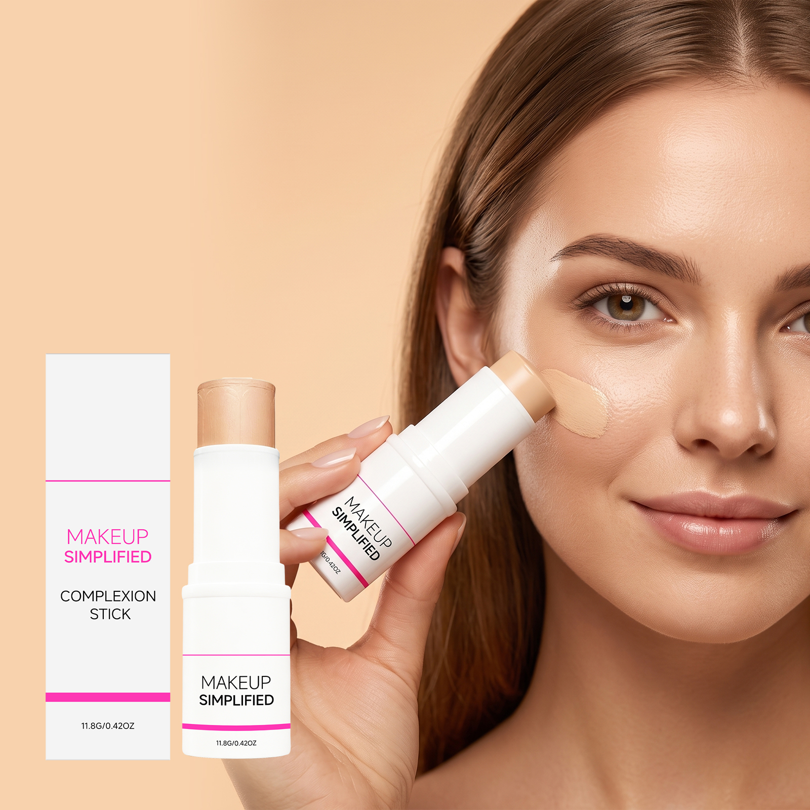 Foundation Stick Soft Skin Even Blemish Tone Long Wear Thin Fit Natural Bright Face Portable Touch Up
