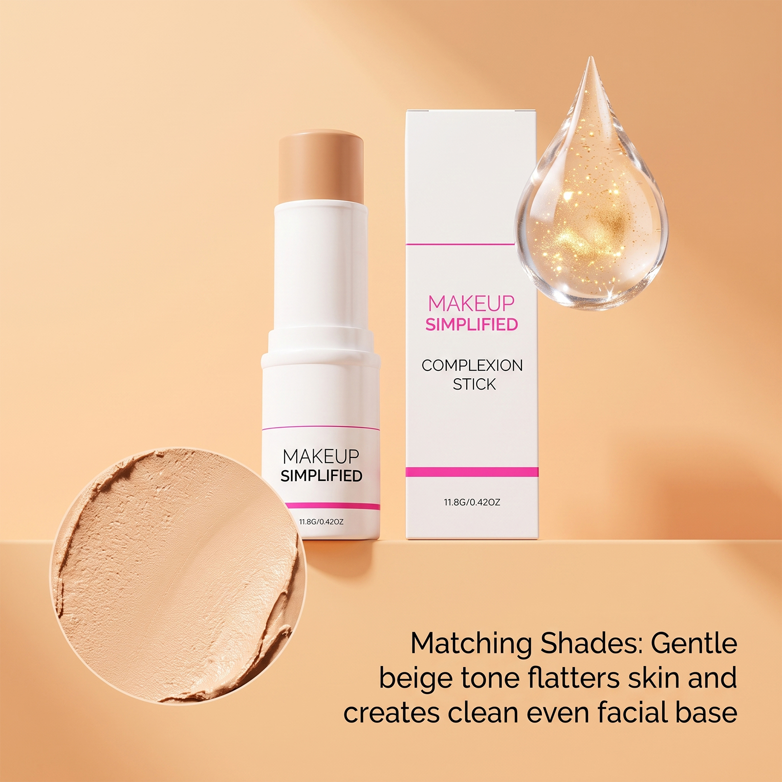 Foundation Stick Soft Skin Even Blemish Tone Long Wear Thin Fit Natural Bright Face Portable Touch Up