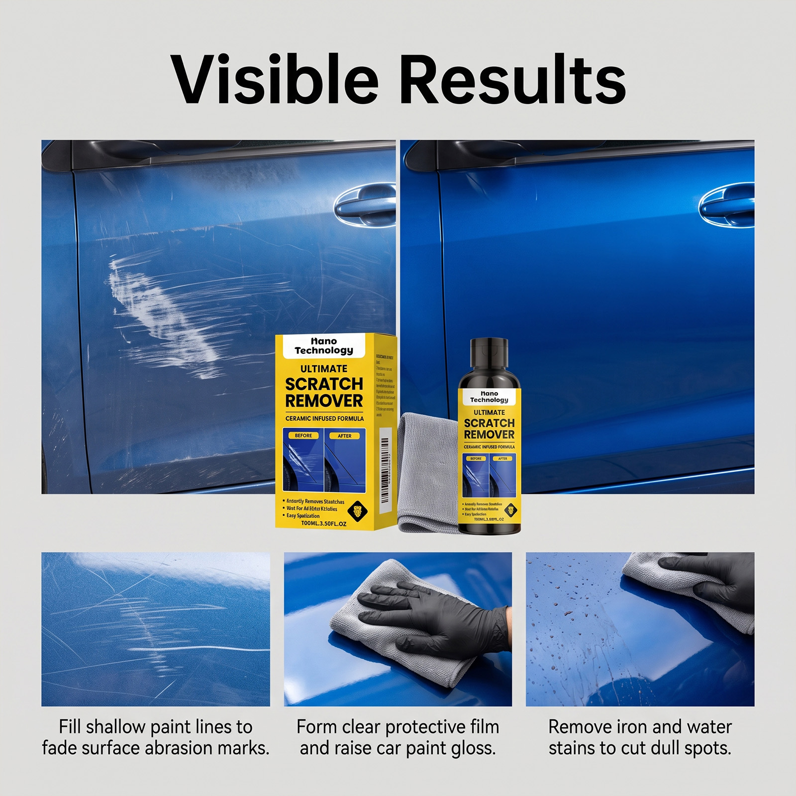Car Scratch Repair Renew Kit Paint Gloss Daily Automobile Surface Maintenance Vehicle Coating Restoration