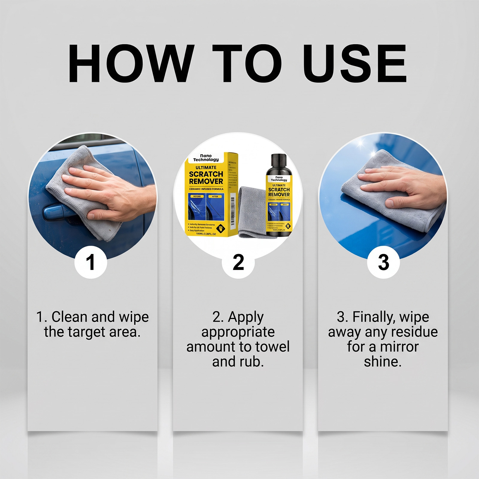 Car Scratch Repair Renew Kit Paint Gloss Daily Automobile Surface Maintenance Vehicle Coating Restoration