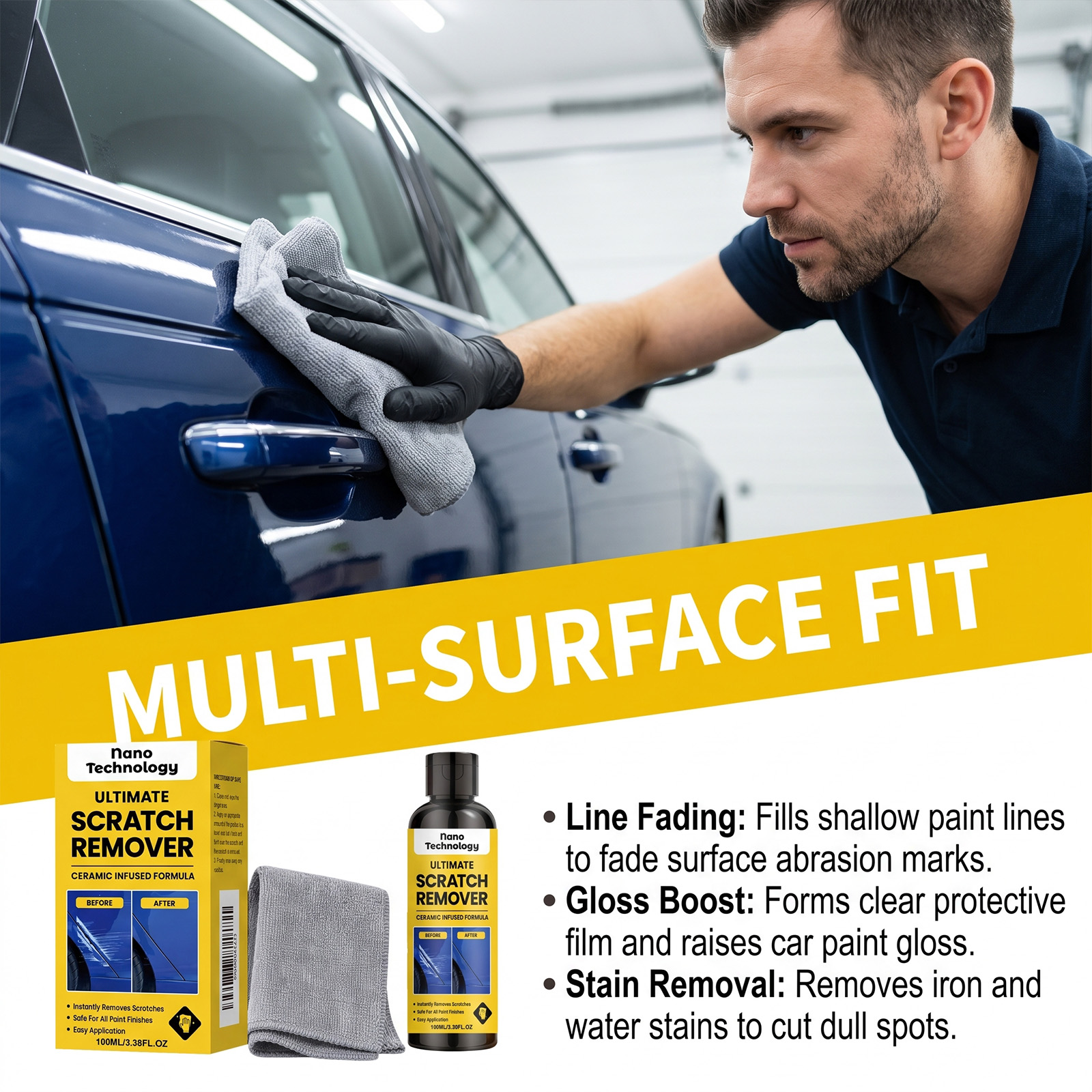 Car Scratch Repair Renew Kit Paint Gloss Daily Automobile Surface Maintenance Vehicle Coating Restoration
