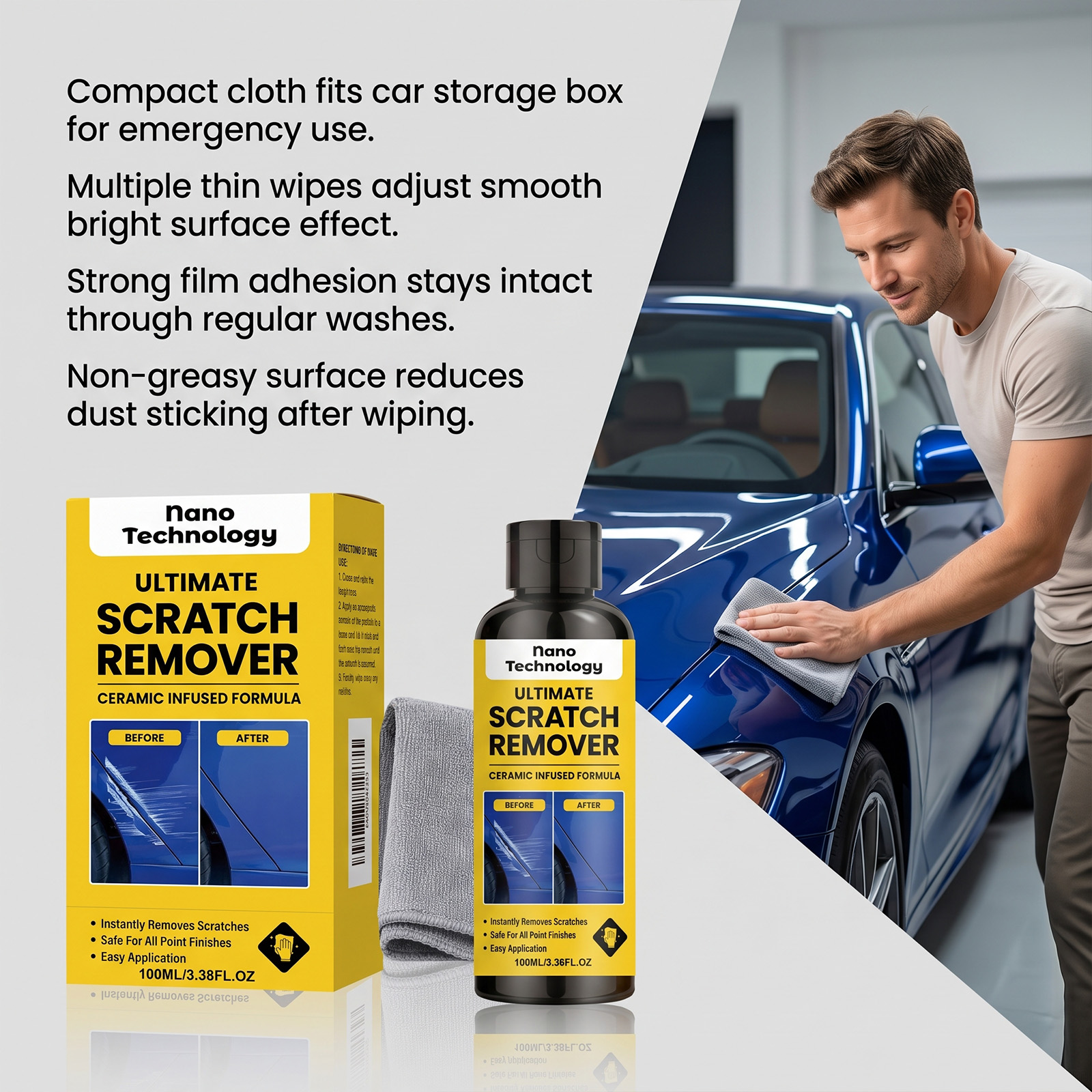 Car Scratch Repair Renew Kit Paint Gloss Daily Automobile Surface Maintenance Vehicle Coating Restoration