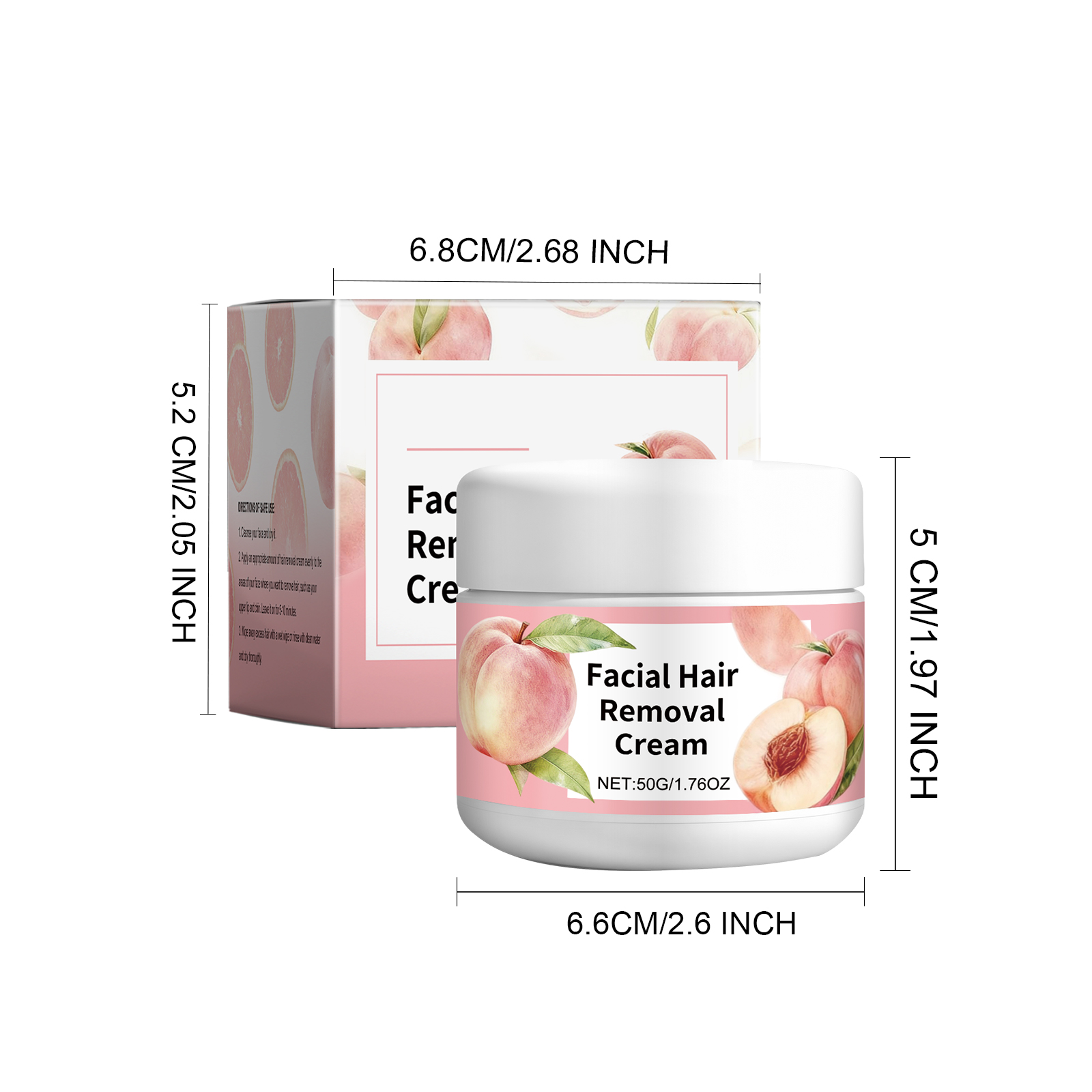 Facial Hair Remover Cream Mild Care Hydrating Smooth Convenient Silky Skin Lip Cleansing