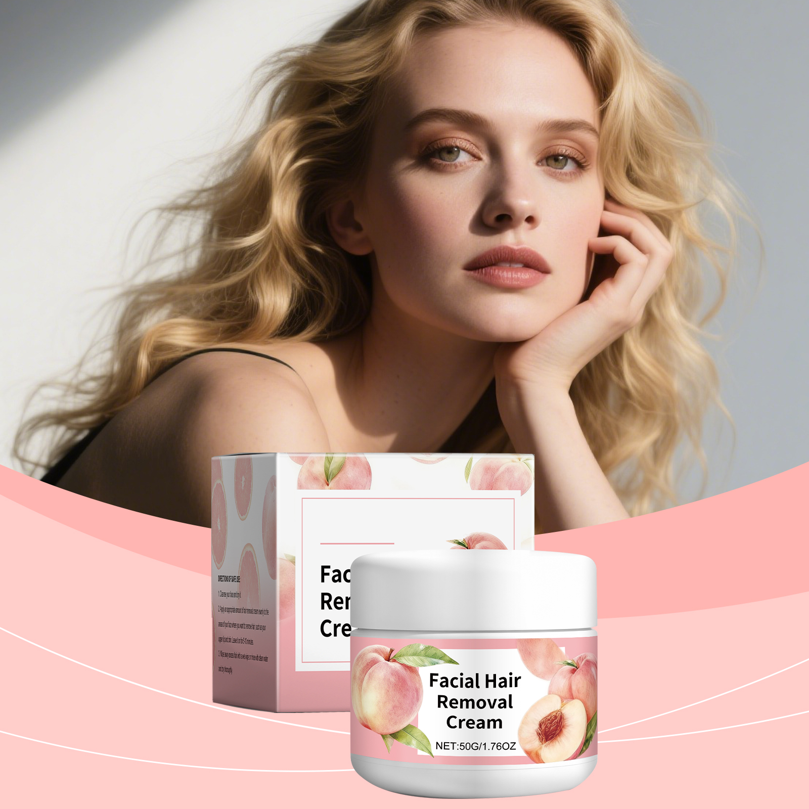 Facial Hair Remover Cream Mild Care Hydrating Smooth Convenient Silky Skin Lip Cleansing