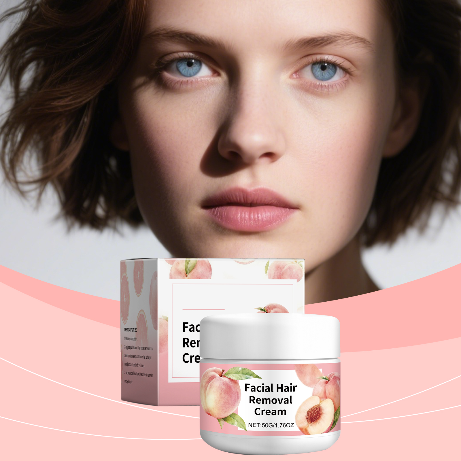 Facial Hair Remover Cream Mild Care Hydrating Smooth Convenient Silky Skin Lip Cleansing
