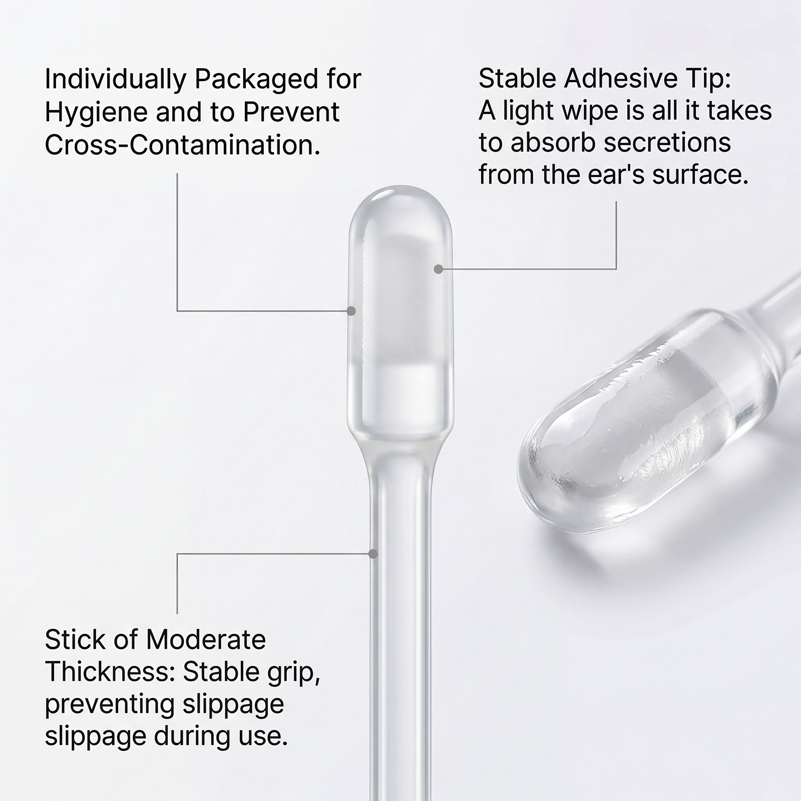 Sticky Ear Cleaning Sticks Daily Mild Soft Safe Comfortable For Ear Care Cleansing