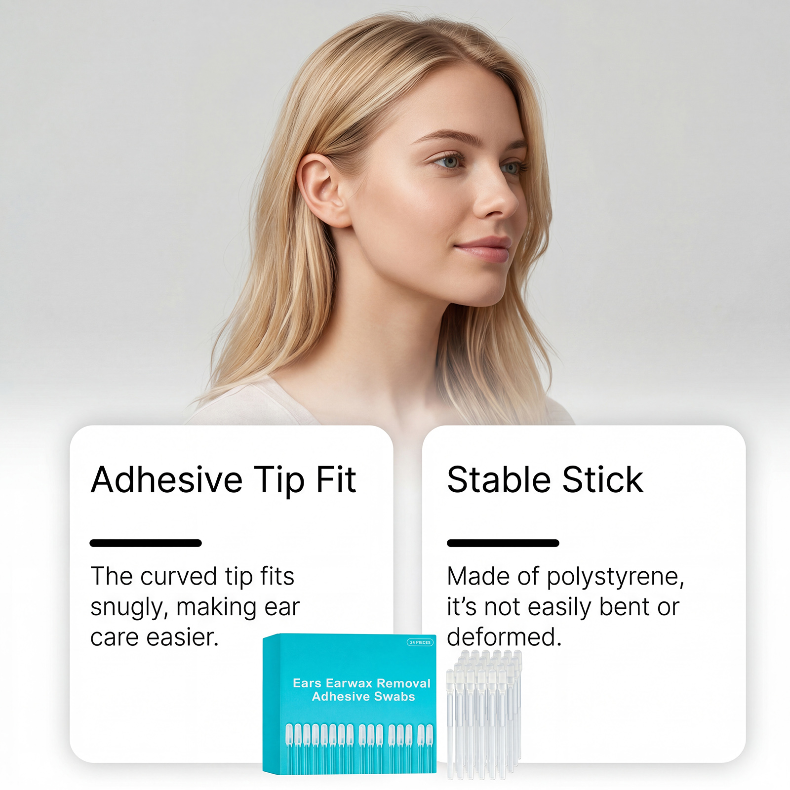 Sticky Ear Cleaning Sticks Daily Mild Soft Safe Comfortable For Ear Care Cleansing