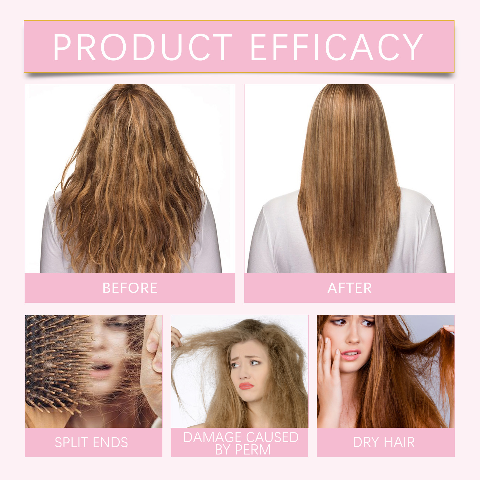 Nutrition Hair Care Spray Mild Nourish Moisturize Smooth Glossy Dry Frizzy Hair