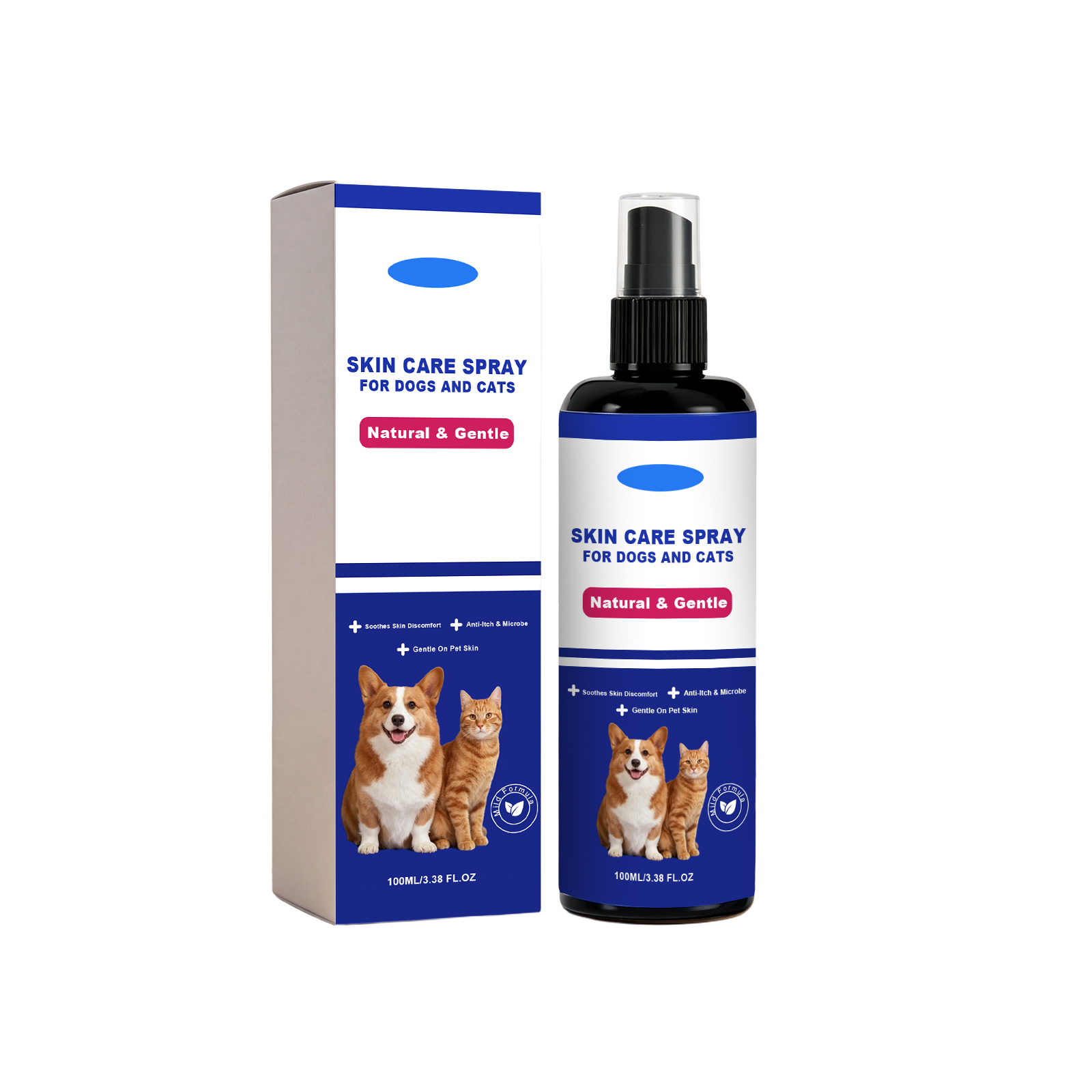 Pet Skin Care Spray General Pet Body Skin Clean Comfort No Rinse External Care Mist