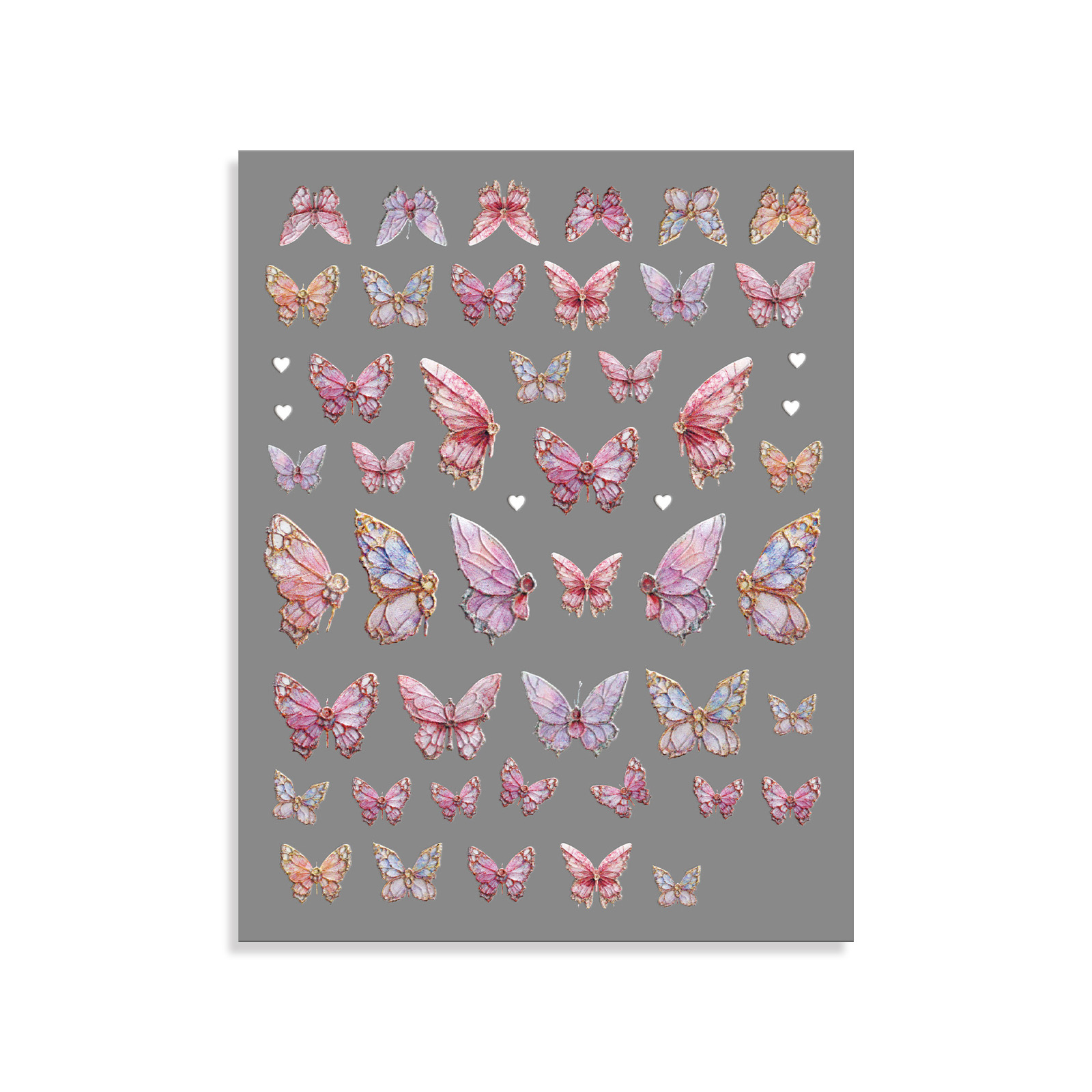 Butterfly Nail Stickers Creative Diy Trendy Removable Manicure Decorative Ornament For Nail Art Decoration Accessory