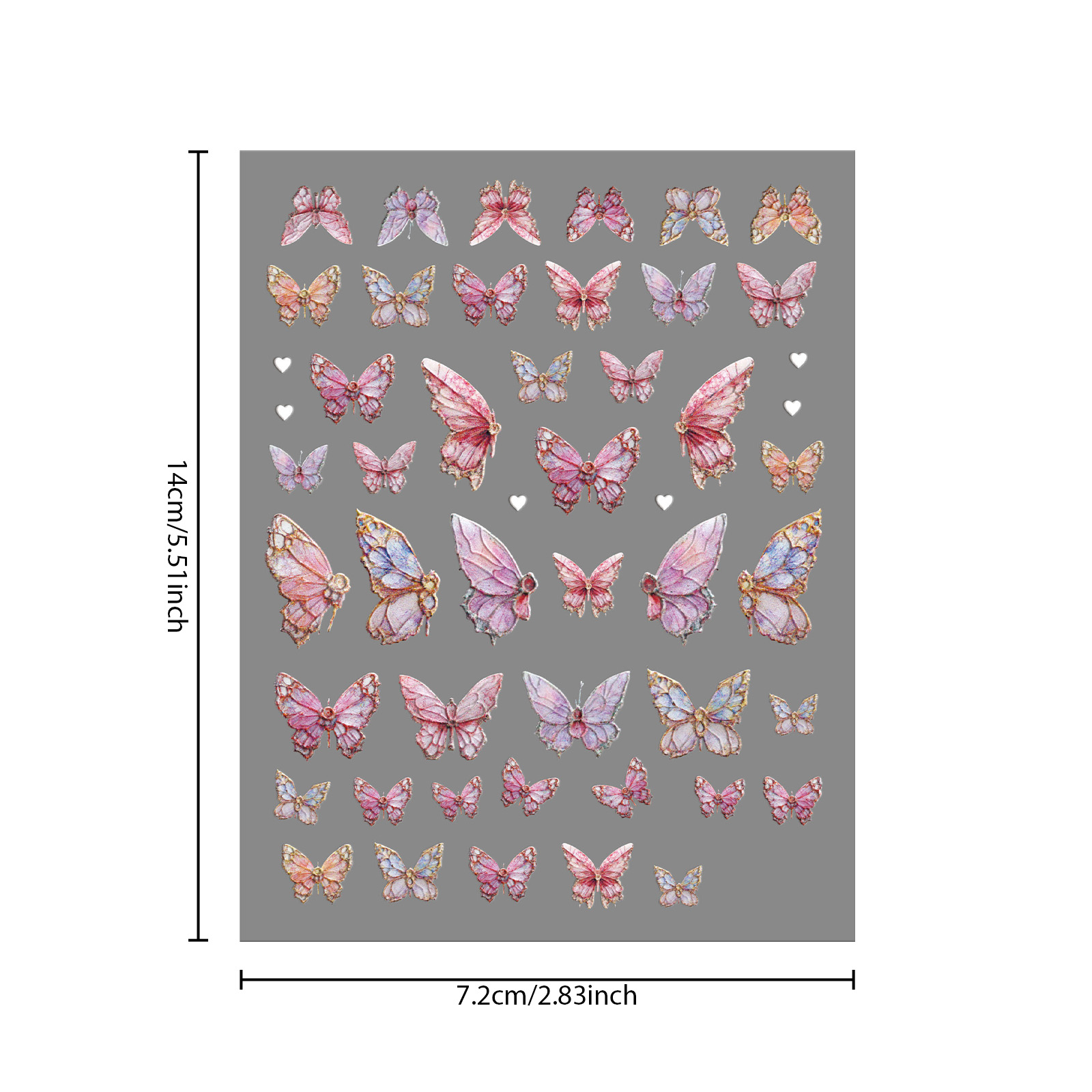 Butterfly Nail Stickers Creative Diy Trendy Removable Manicure Decorative Ornament For Nail Art Decoration Accessory