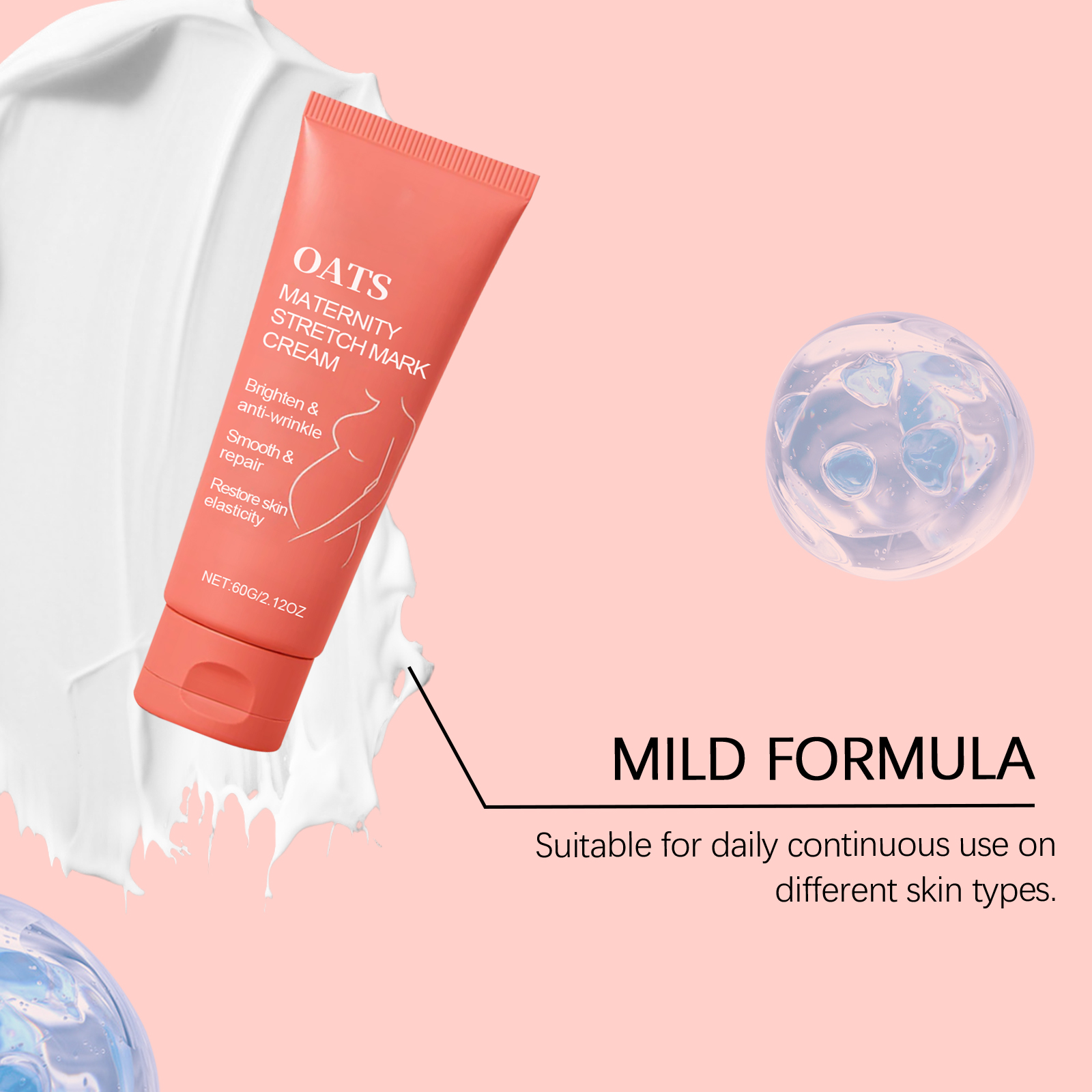 Skin Care Cream Nourishing Gentle Hydrating Refreshing Moisturizing Soften Female Abdominal Skin
