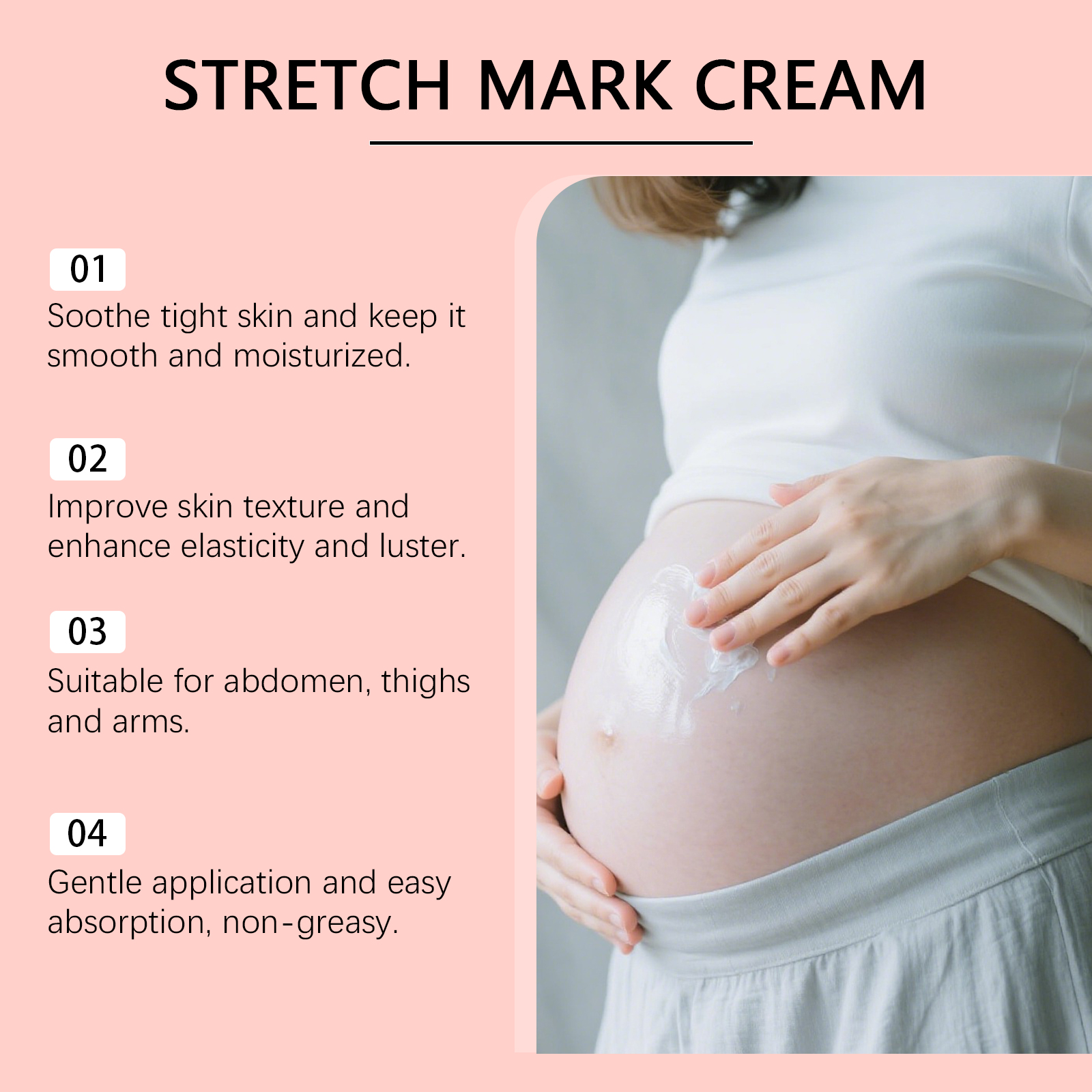 Skin Care Cream Nourishing Gentle Hydrating Refreshing Moisturizing Soften Female Abdominal Skin
