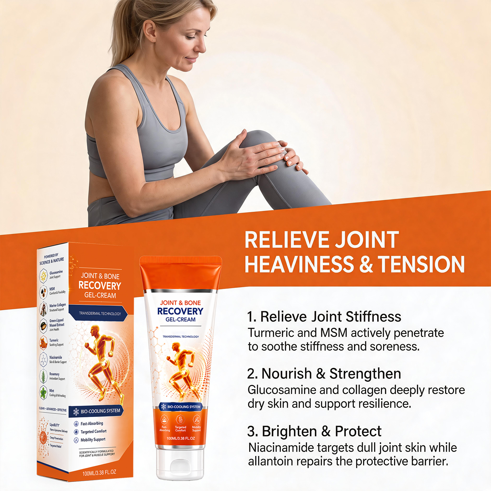 Joint Care Cream Mild Gentle Skin Friendly Moisturizing Massage Smear Easy Absorption Daily Joint Comfort Nursing