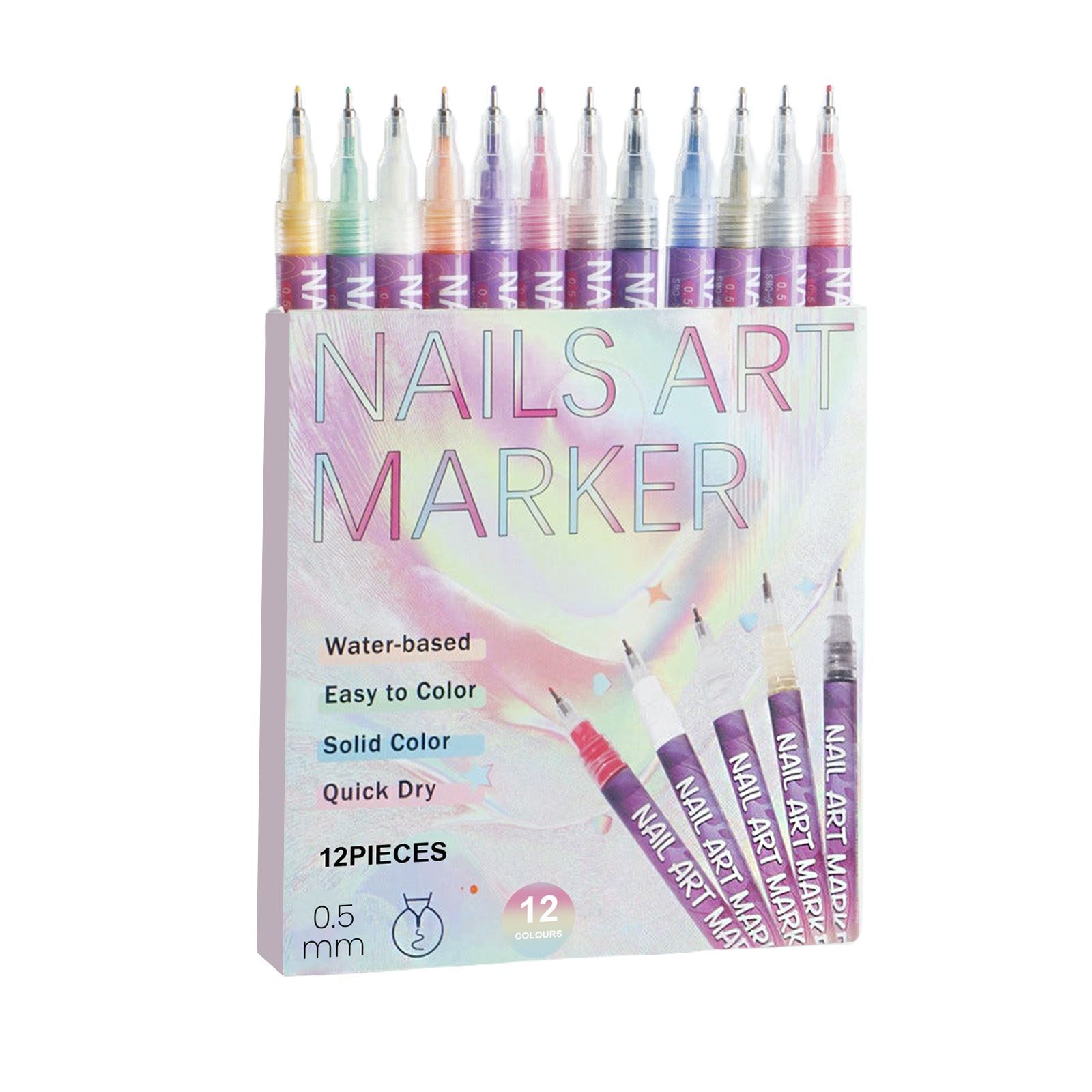 Nail Art Painting Pen Bright Vivid Color Easy To Master Diy Graffiti Multi Occasion Creation