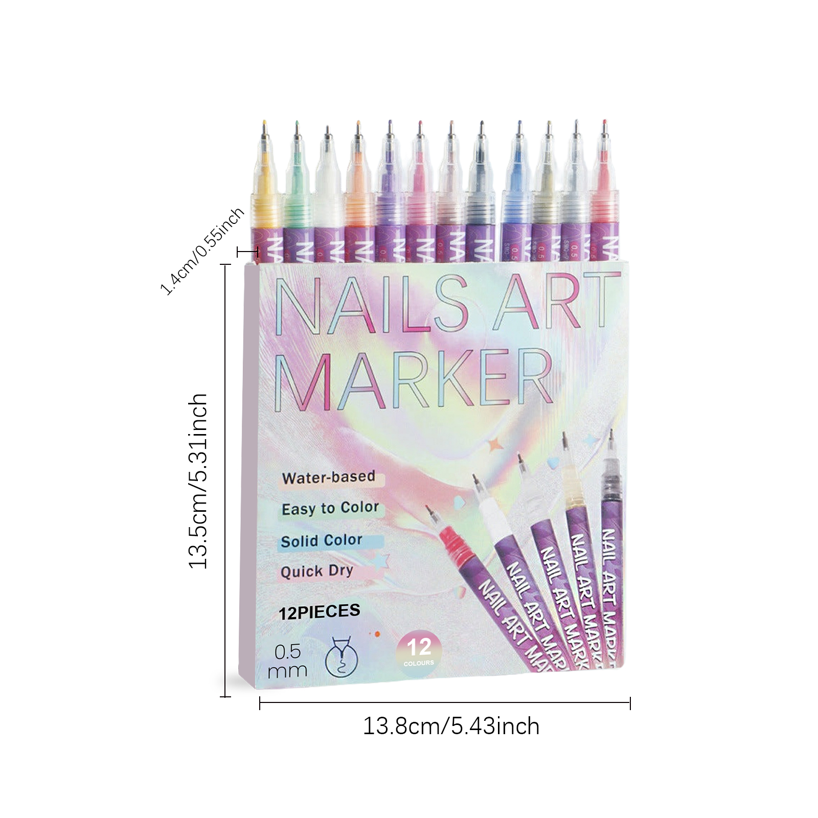 Nail Art Painting Pen Bright Vivid Color Easy To Master Diy Graffiti Multi Occasion Creation