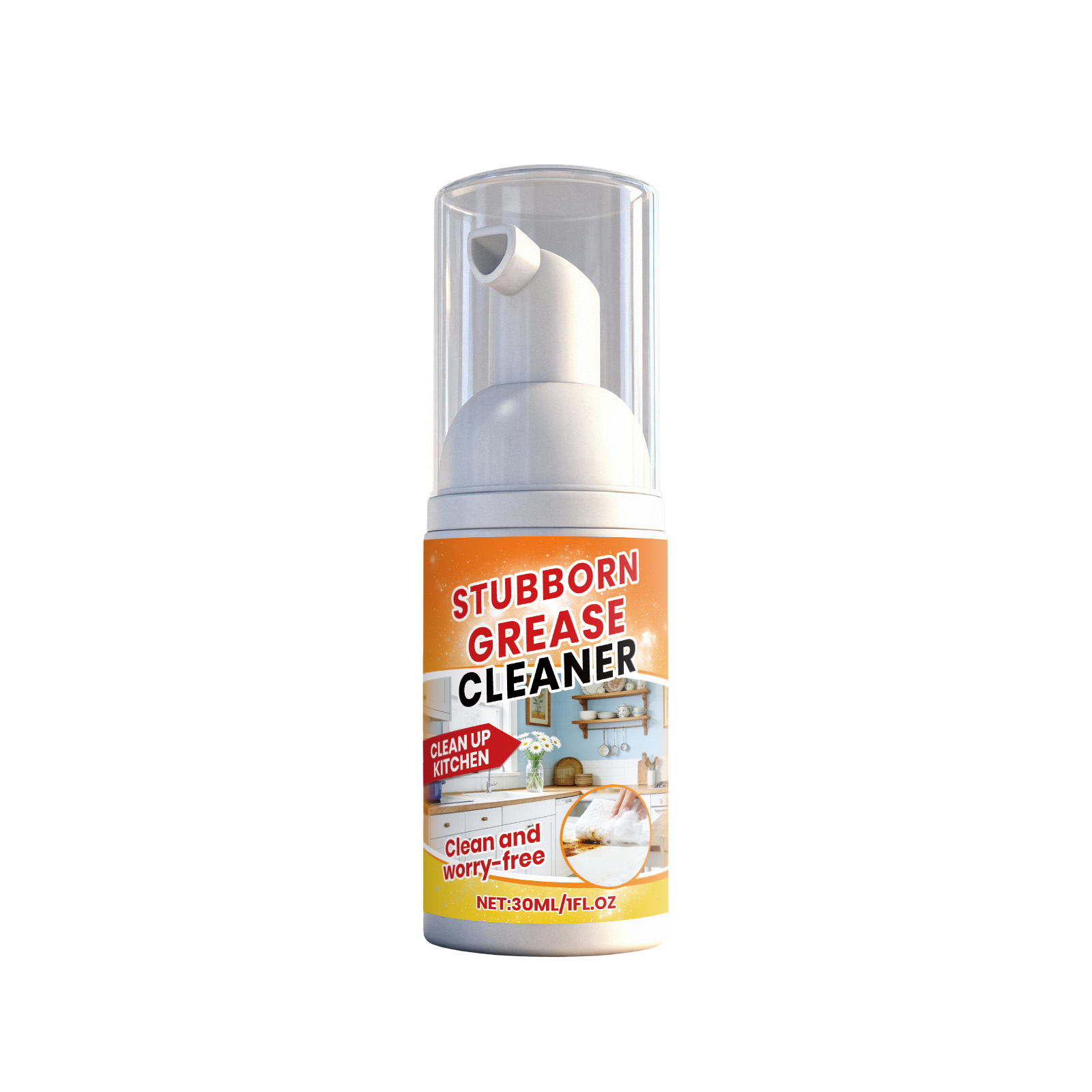 Kitchen Grease Foam Cleaner Household Kitchen Stove Range Hood Stain Dirt Remover Brightening
