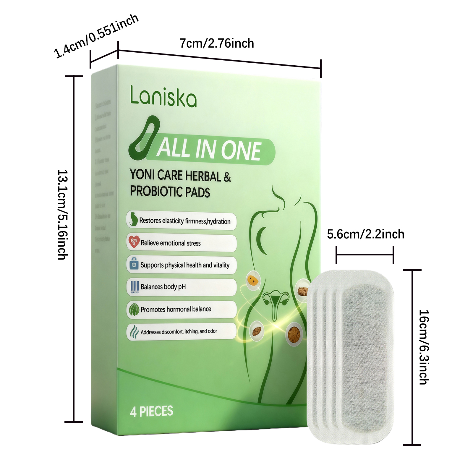 Feminine Care Pads Mild Formula Fragrant Fresh Daily Cleansing Intimate Comfort Women Care Patches