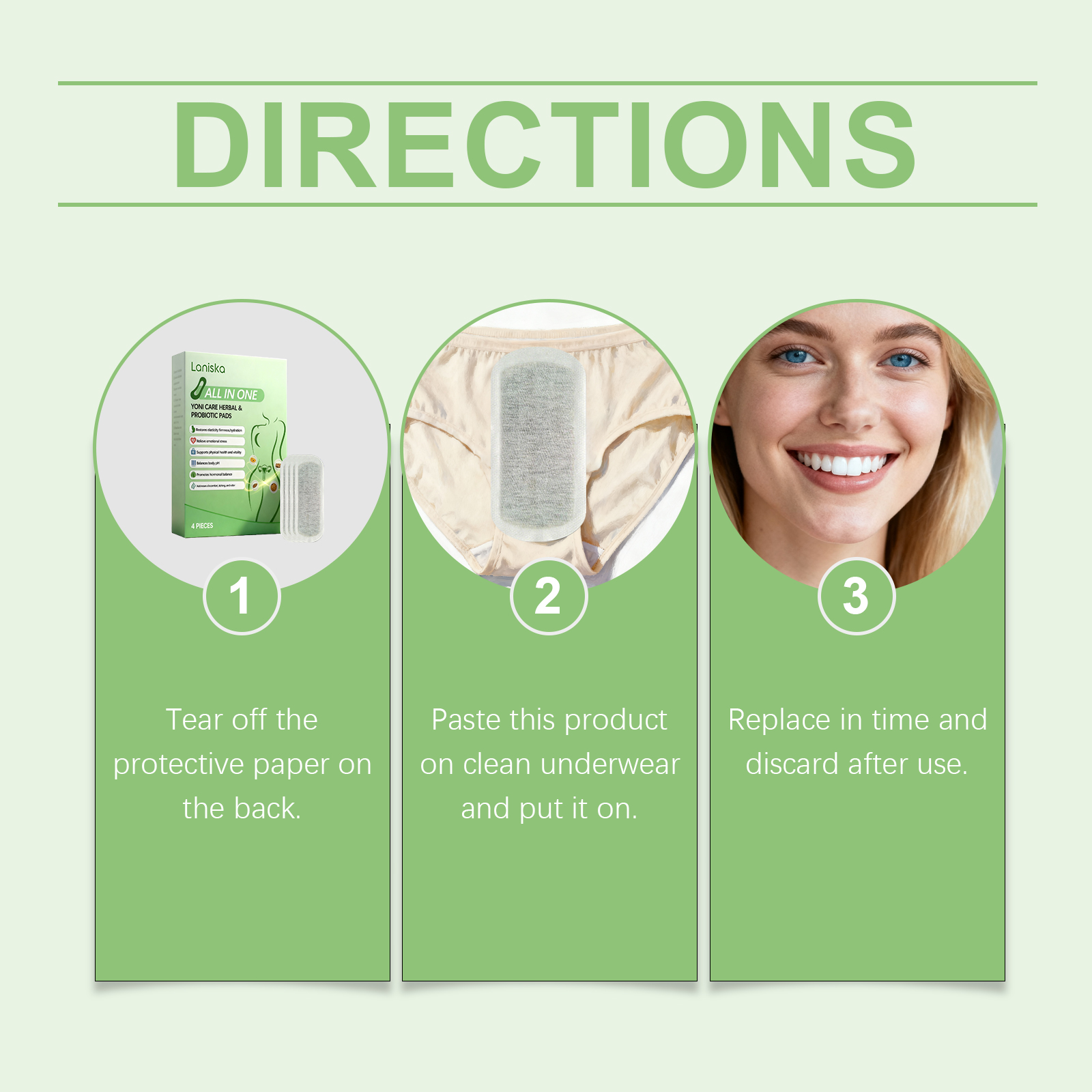 Feminine Care Pads Mild Formula Fragrant Fresh Daily Cleansing Intimate Comfort Women Care Patches