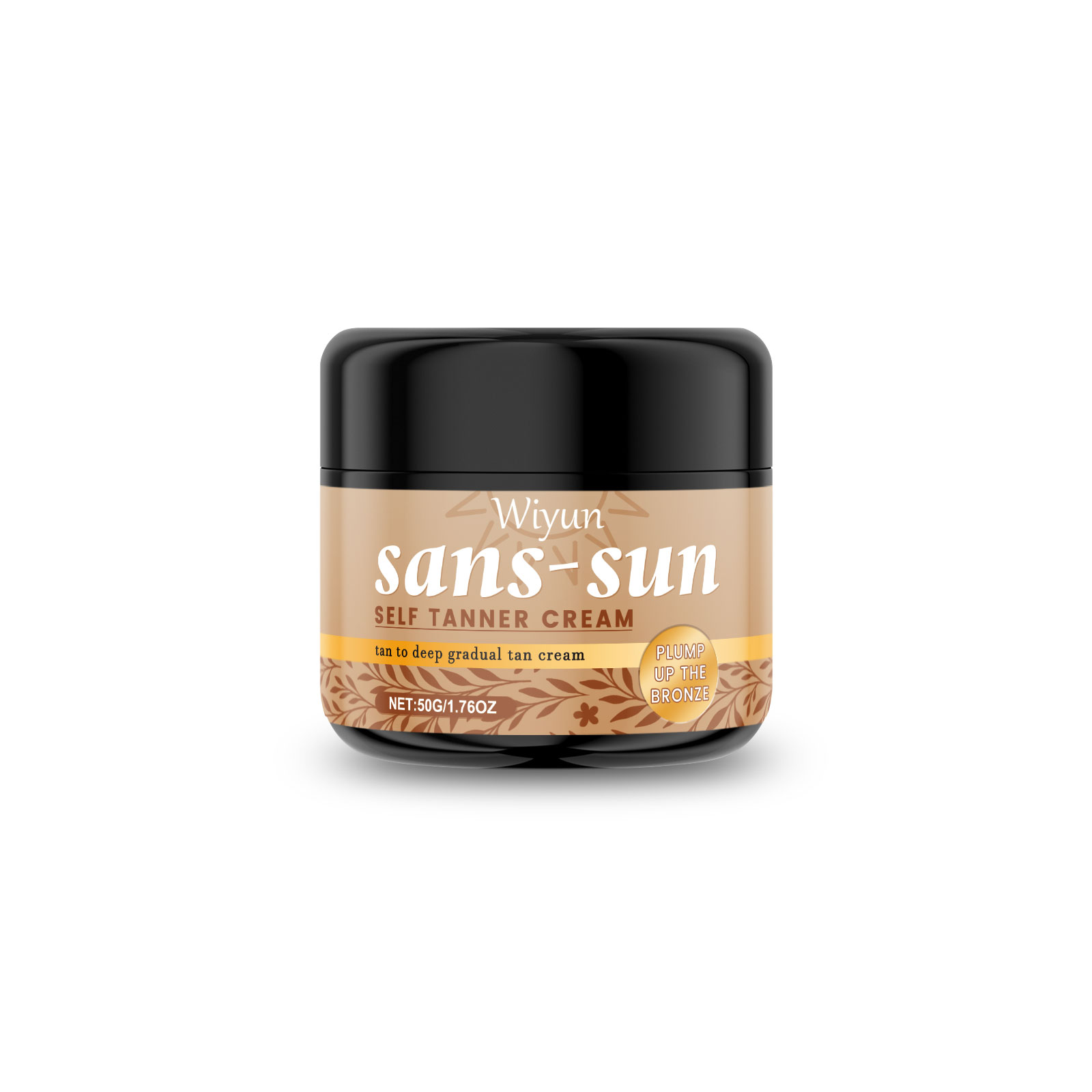 Sunless Tanning Cream Shiny Tanning Nourish Skin Soft Beauty Herbal Extract Skin Care