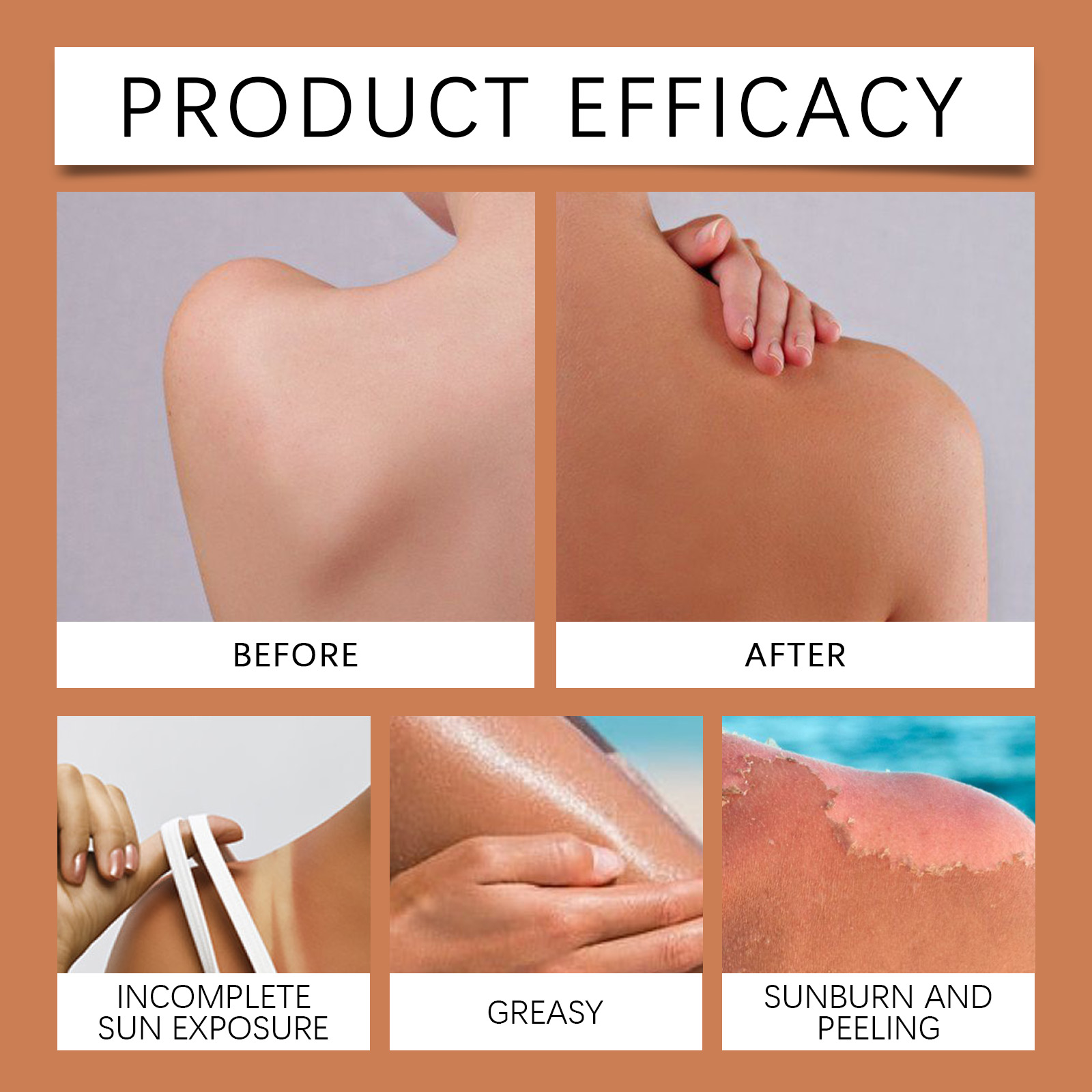 Sunless Tanning Cream Shiny Tanning Nourish Skin Soft Beauty Herbal Extract Skin Care