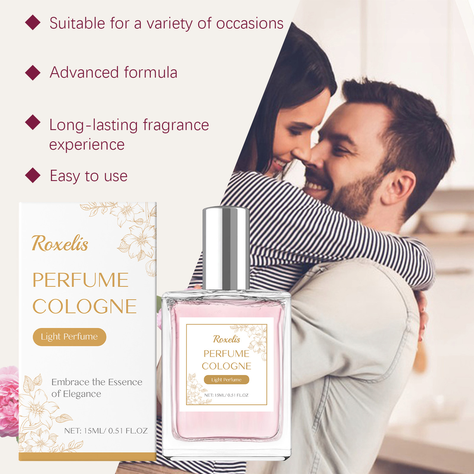 Eau De Cologne Natural Long Lasting Light Fresh For Wrist Behind Ear Daily Niche Couple Dating Perfume
