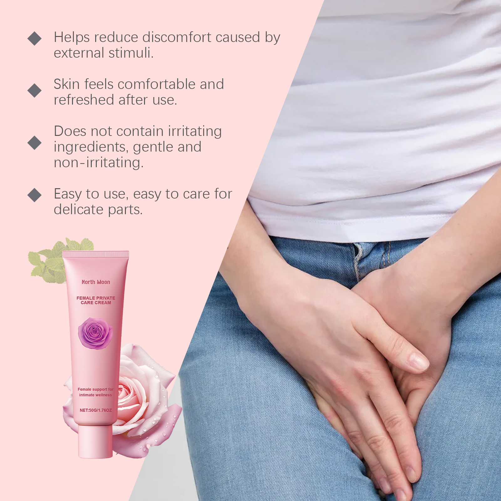 Ladies Care Cream Gentle Care Relieve Dryness Soften Skin Daily Moisturizing Nourishing Face Body Lotion