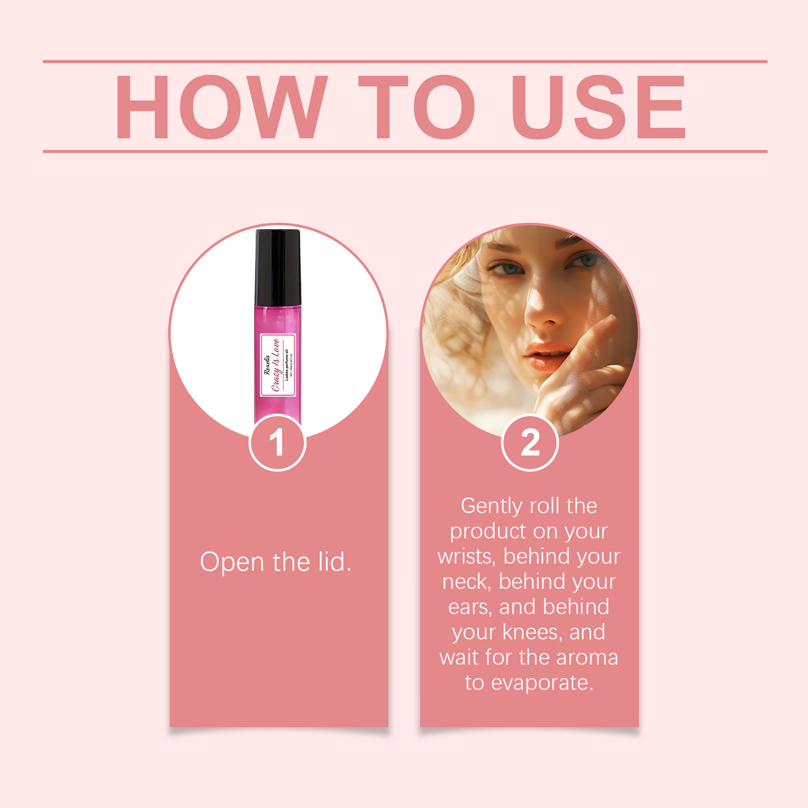 Women Roll On Perfume Unique Fragrance Charming Scent Light Long Lasting Sweet Gentle Romantic Aroma