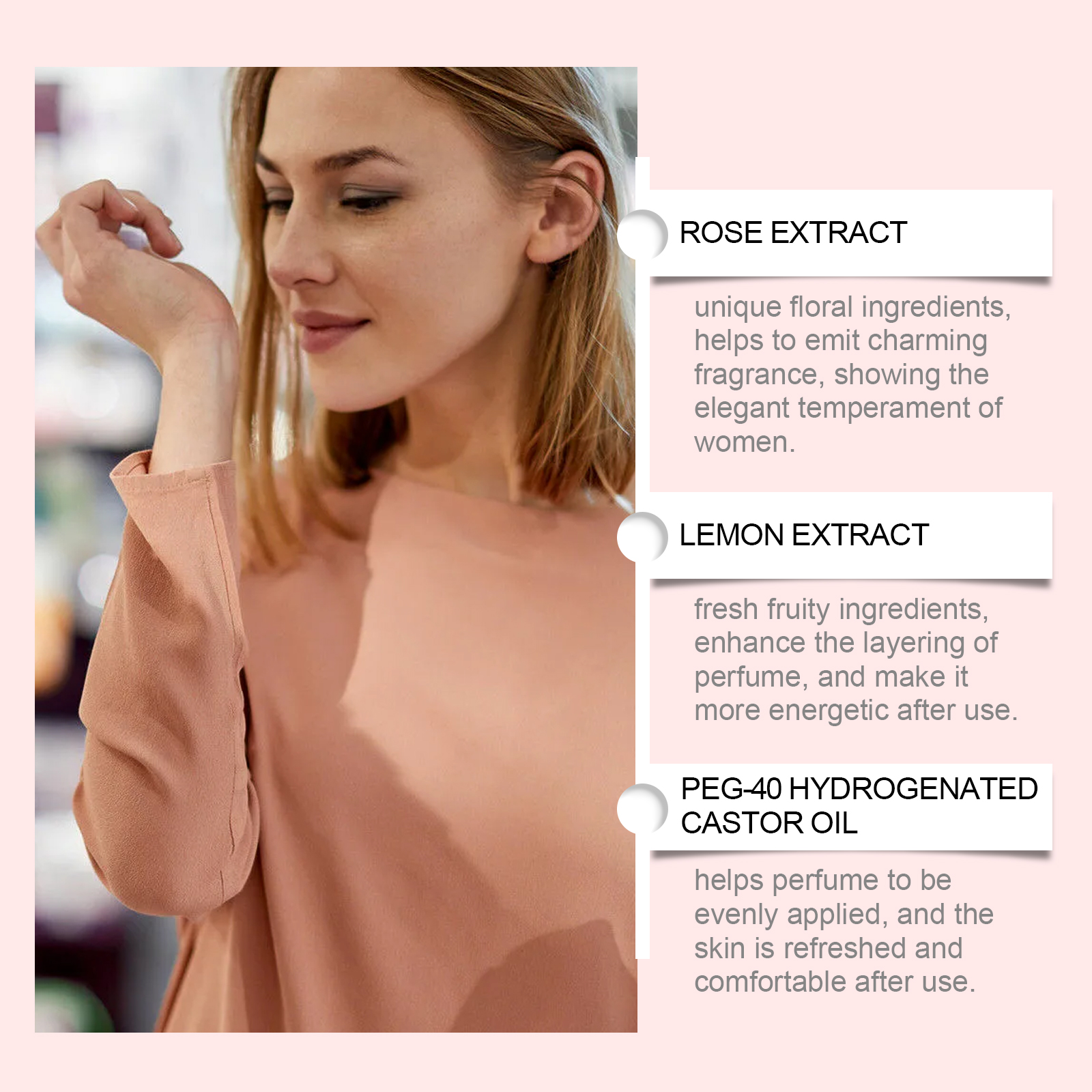 Women Roll On Perfume Unique Fragrance Charming Scent Light Long Lasting Sweet Gentle Romantic Aroma