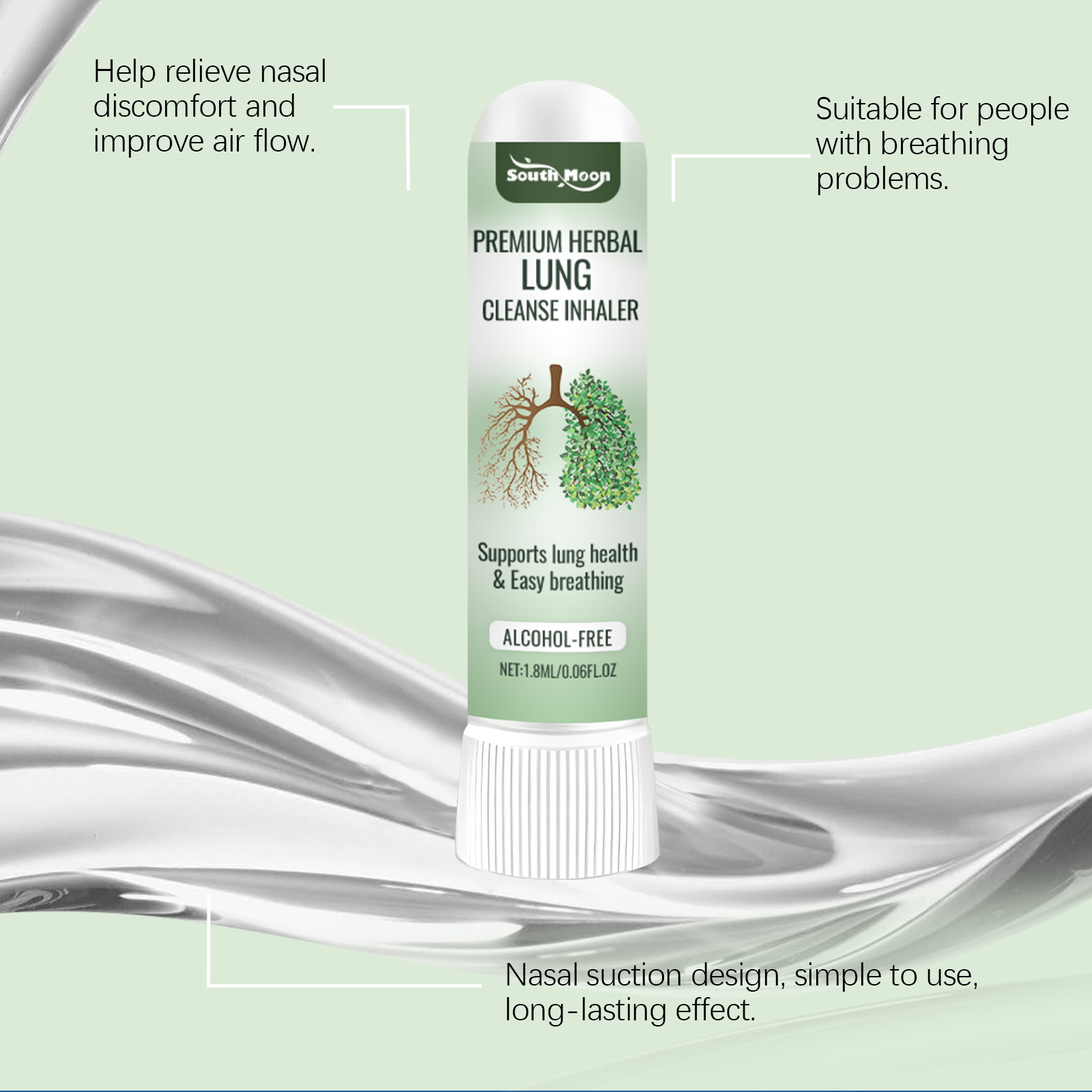 Herbal Body Care Nasal Inhaler Relieve Discomfort Gentle Care Fresh Smooth Nasal Device