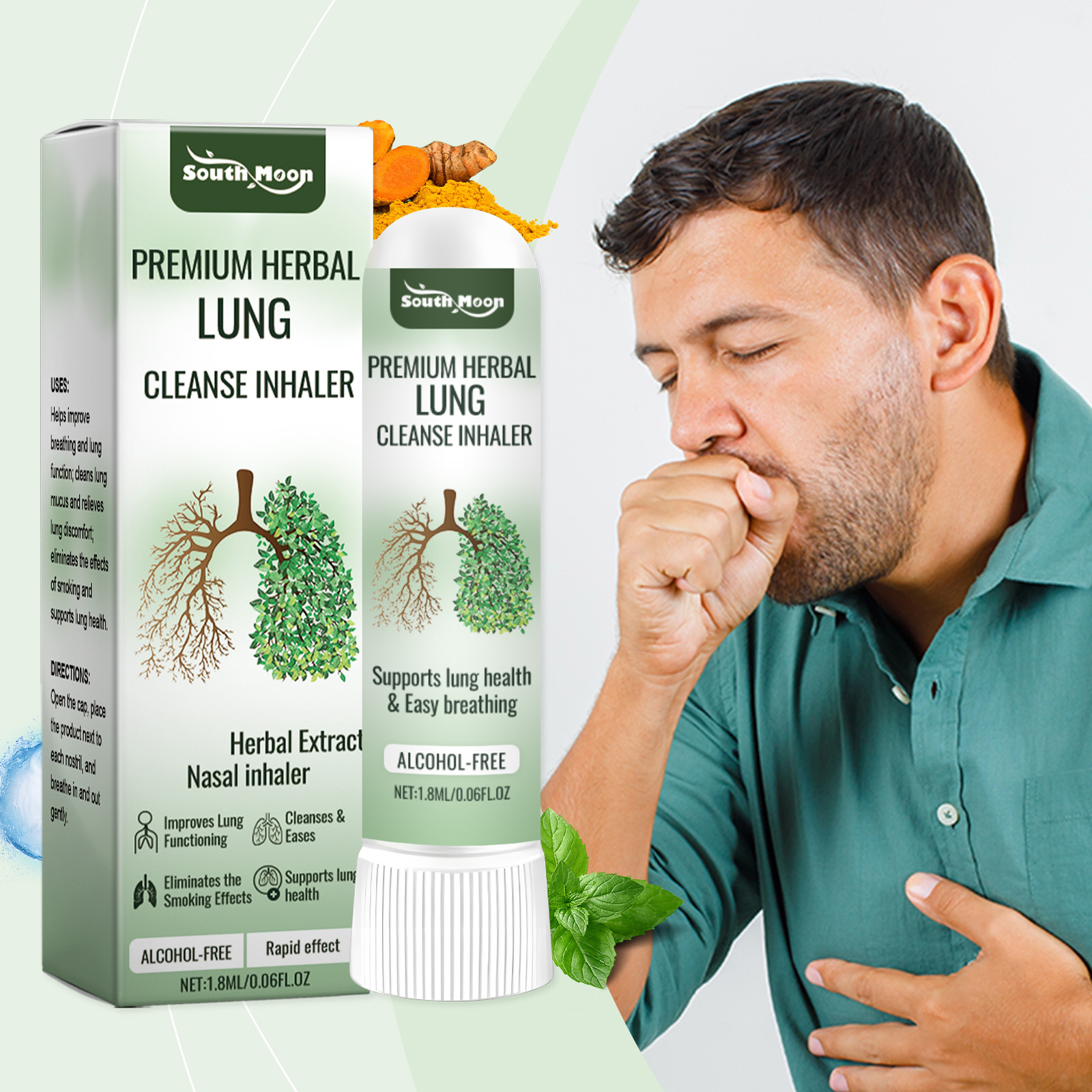 Herbal Body Care Nasal Inhaler Relieve Discomfort Gentle Care Fresh Smooth Nasal Device