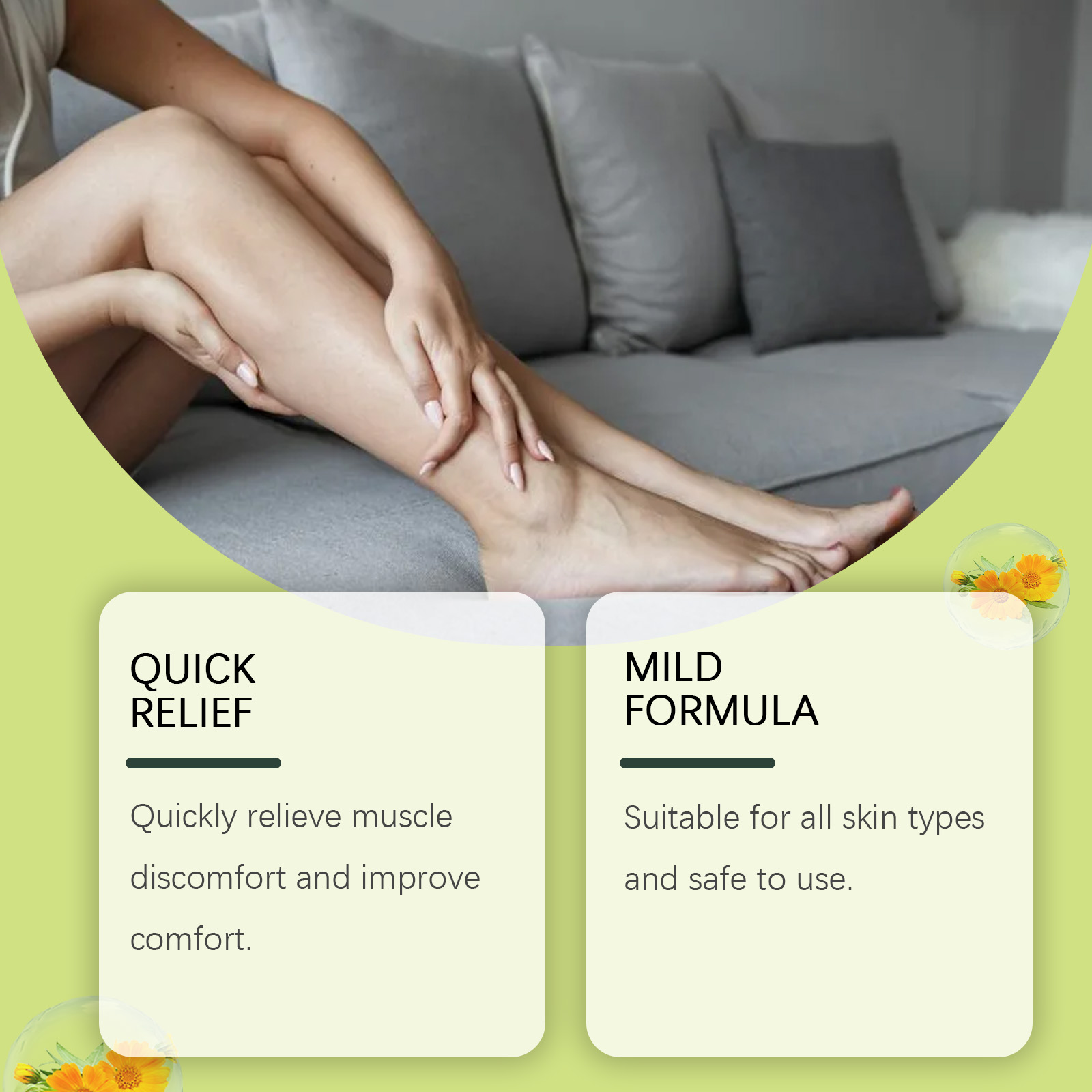 Leg Care Cream Gentle Care Ease Leg Discomfort Massage Daily External Use Care Ointment