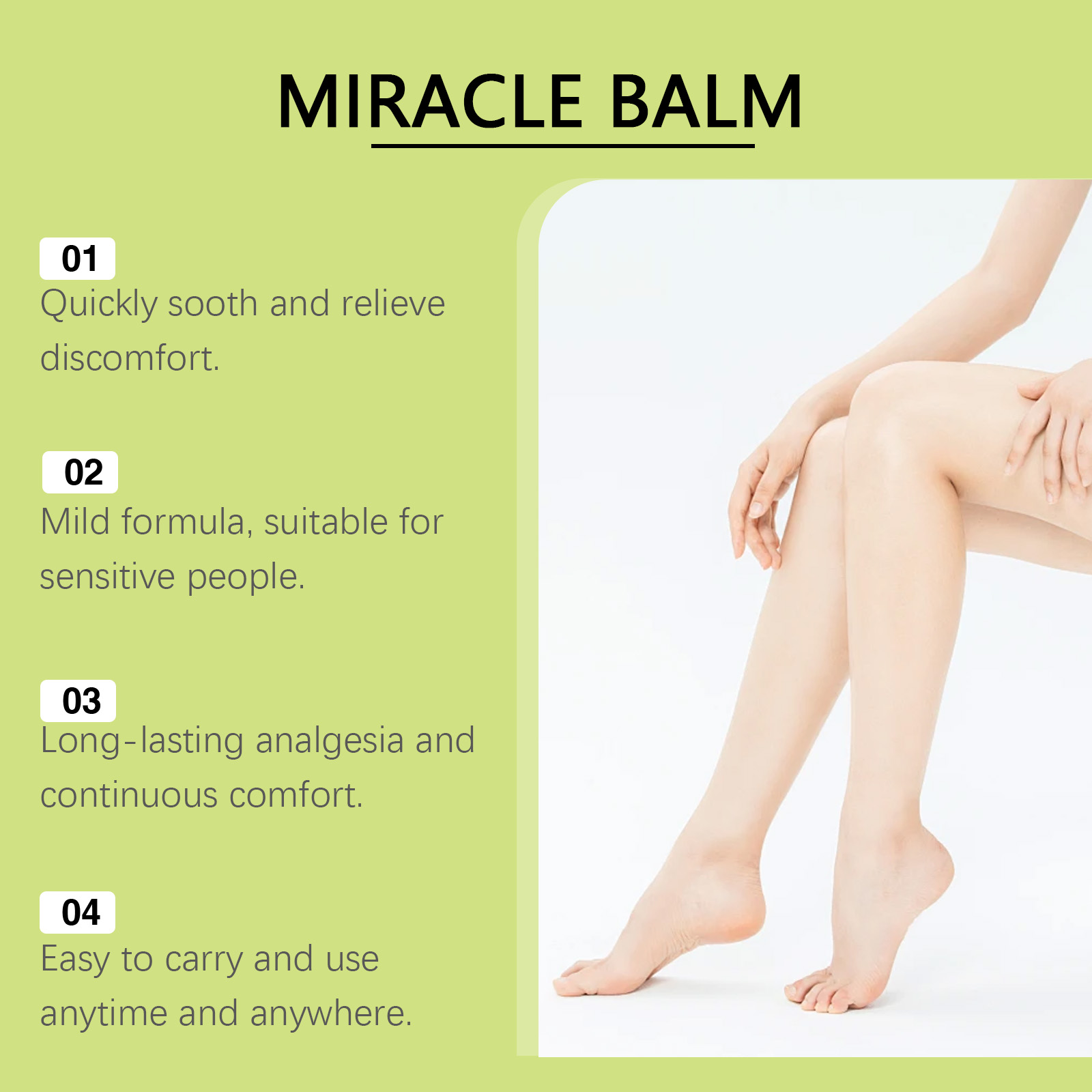 Leg Care Cream Gentle Care Ease Leg Discomfort Massage Daily External Use Care Ointment