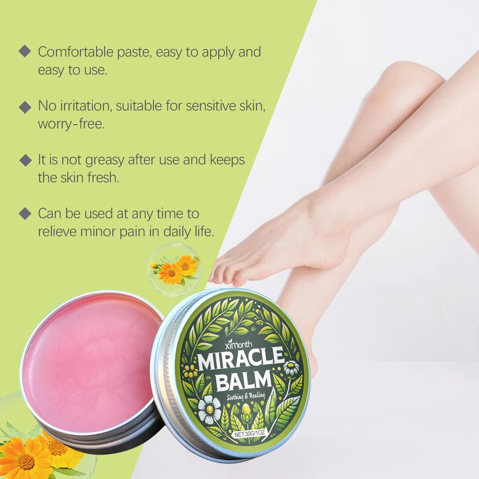 Leg Care Cream Gentle Care Ease Leg Discomfort Massage Daily External Use Care Ointment
