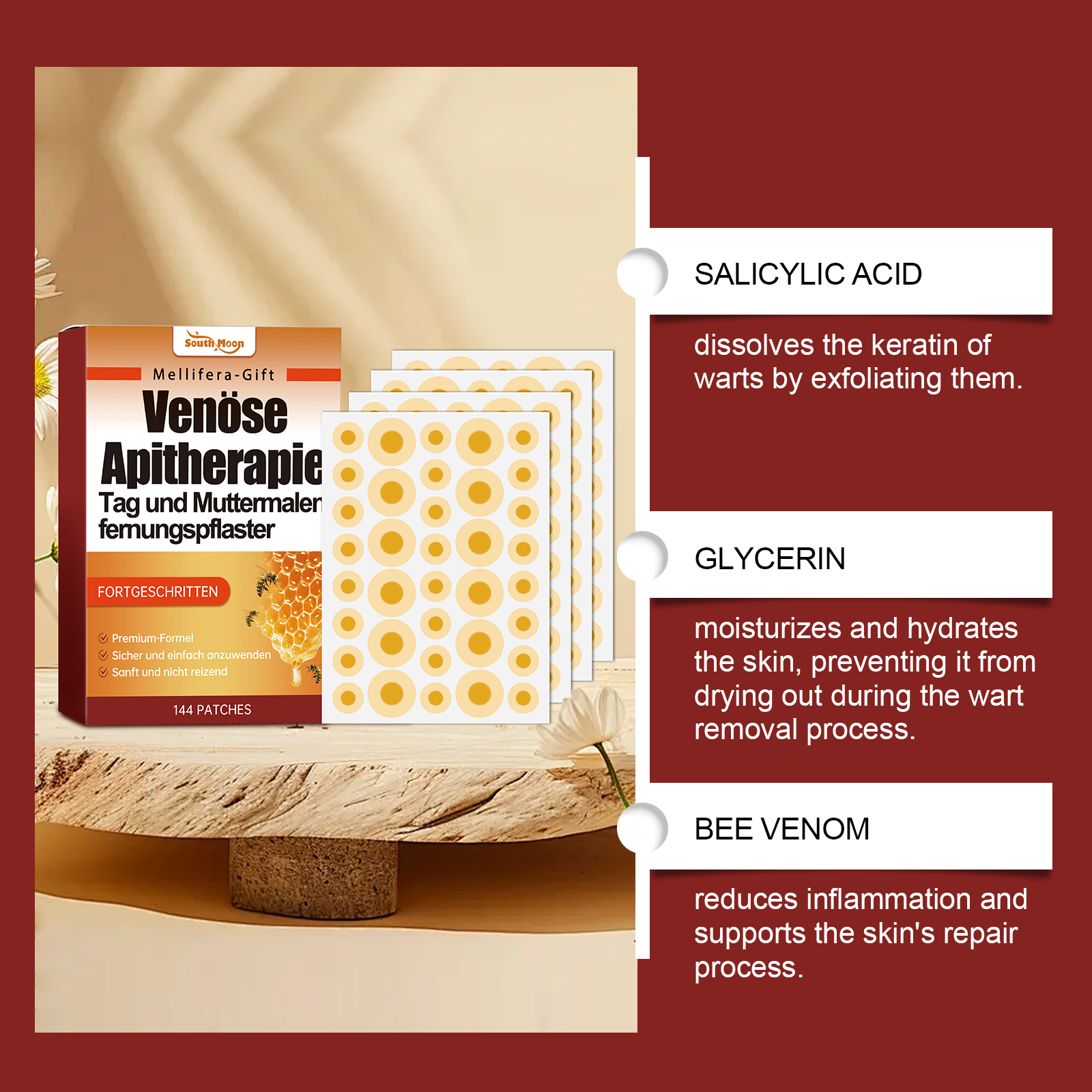 Bee Venom Skin Care Patch Mild Ingredient Collagen Daily Repair Skin Care Treatment