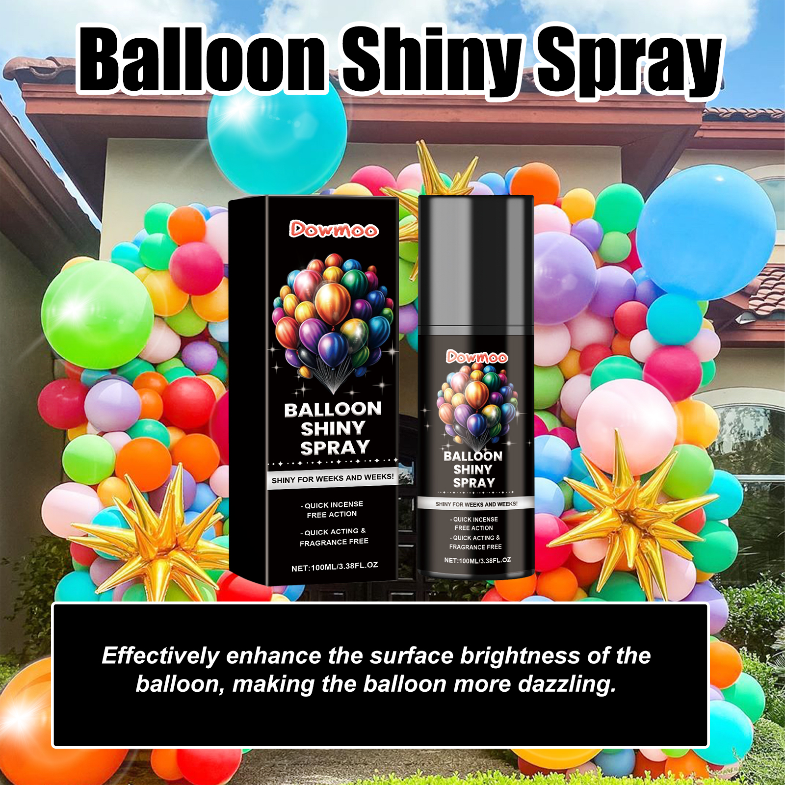 Balloon Shine Spray Polishing Gloss Enhancer For Lasting Shine Party Balloon Decoration Brightening Mist