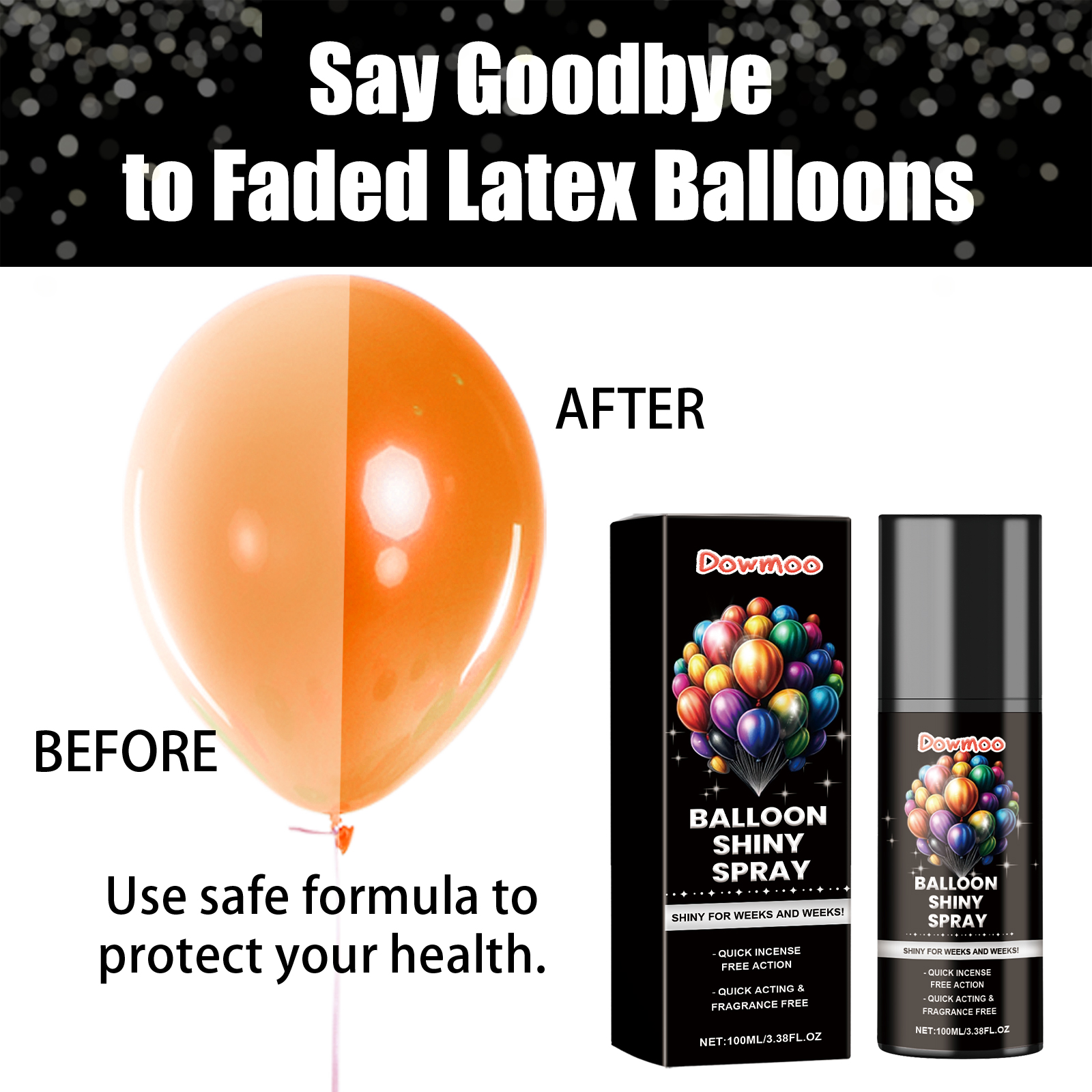 Balloon Shine Spray Polishing Gloss Enhancer For Lasting Shine Party Balloon Decoration Brightening Mist