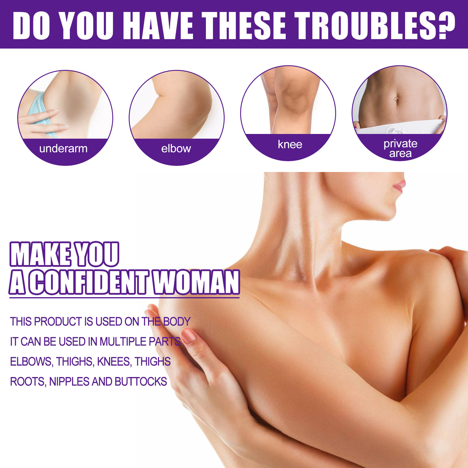 Body Care Cream Gentle Moisturizing For Underarms Knees Elbows Joints Daily Skin Nourishment