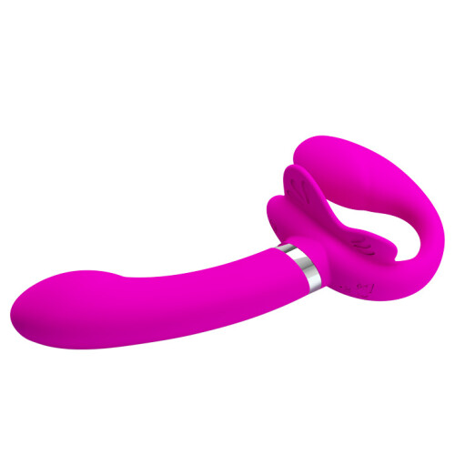 Strapless Strap-on Dildo Double Butterfly G Spot Clit Stimulation